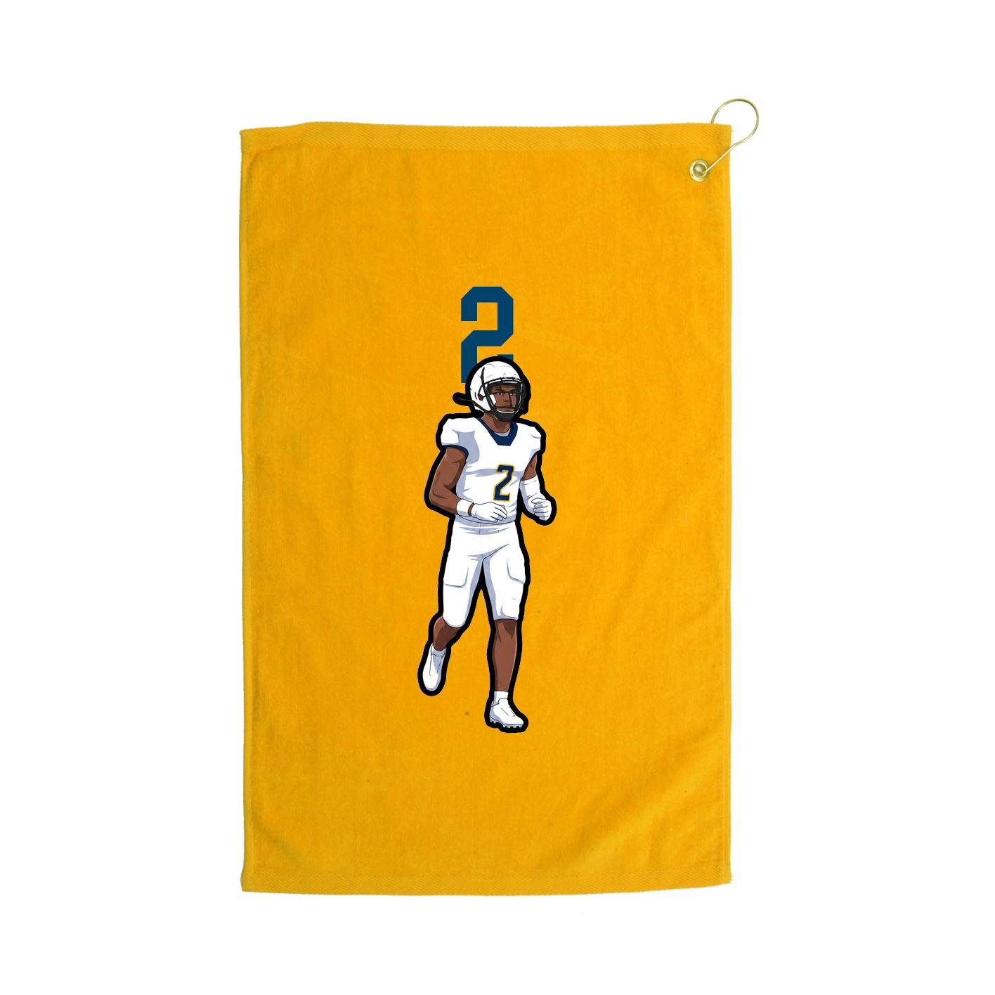 Golf Towel — Number Top in Gold