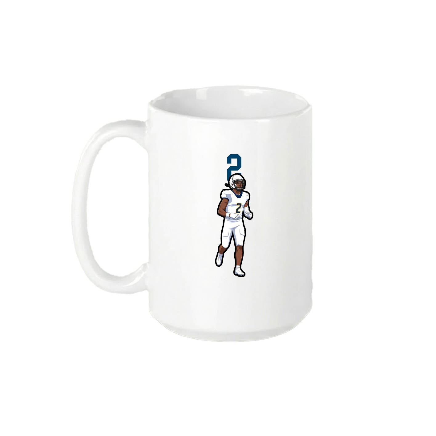15oz Coffee Mug — Number Top in White