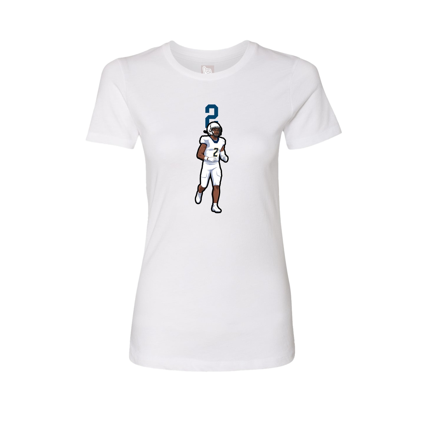 Fitted Women's Tee — Number Top in White