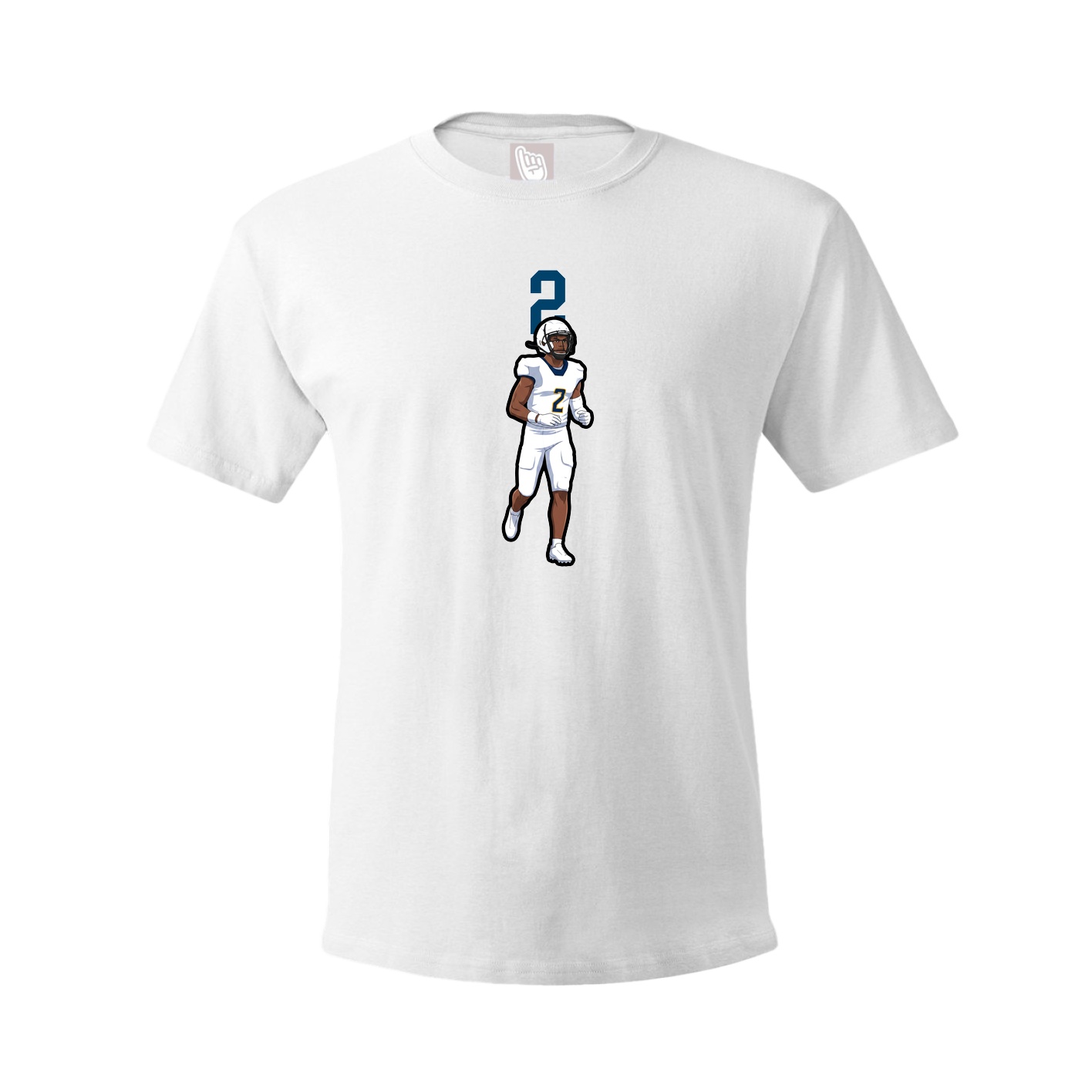 Youth Tee — Number Top in White