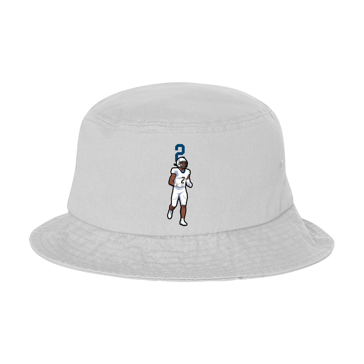 Bucket Cap — Number Top in White
