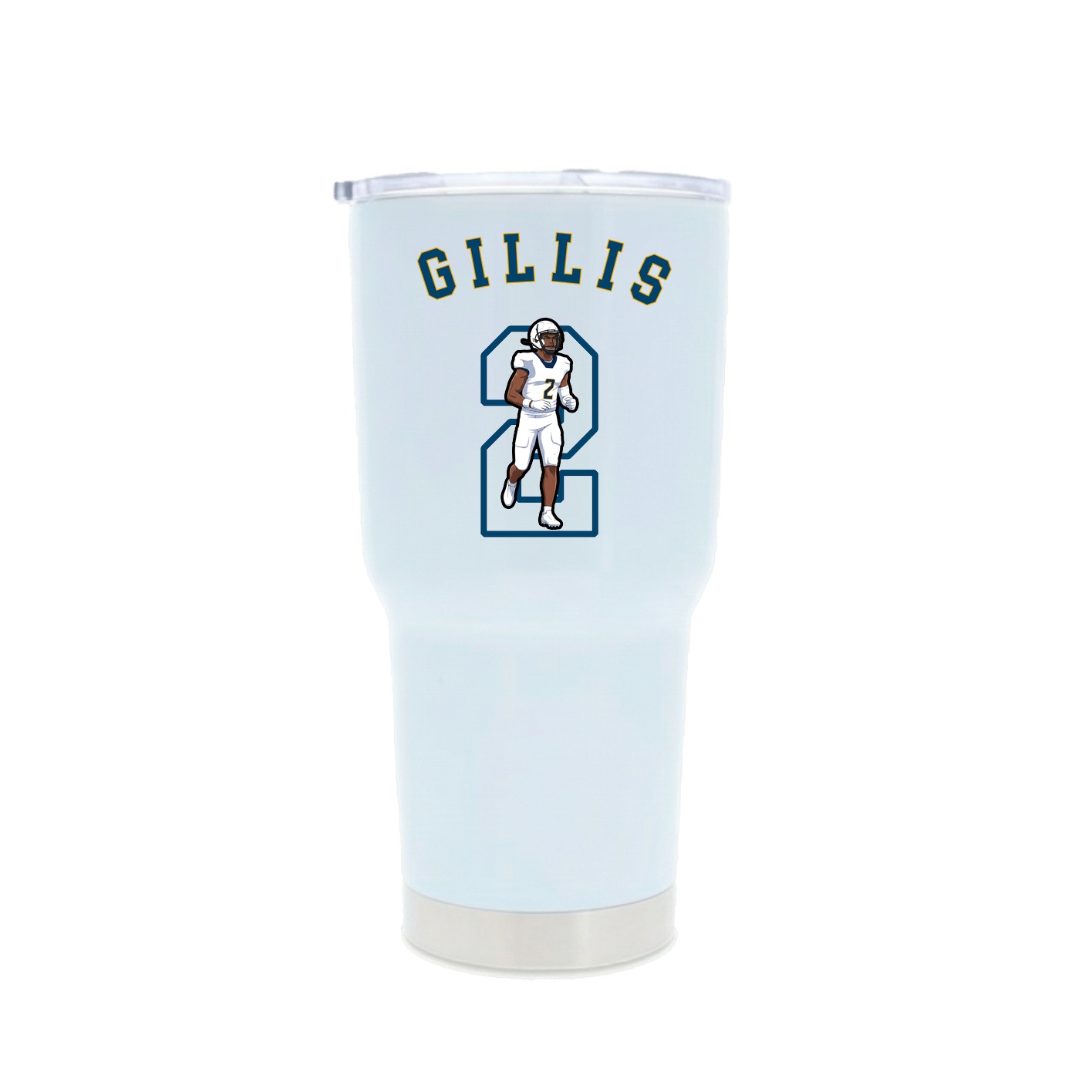 30oz Stainless Steel Tumbler — Shirsey Arch in White