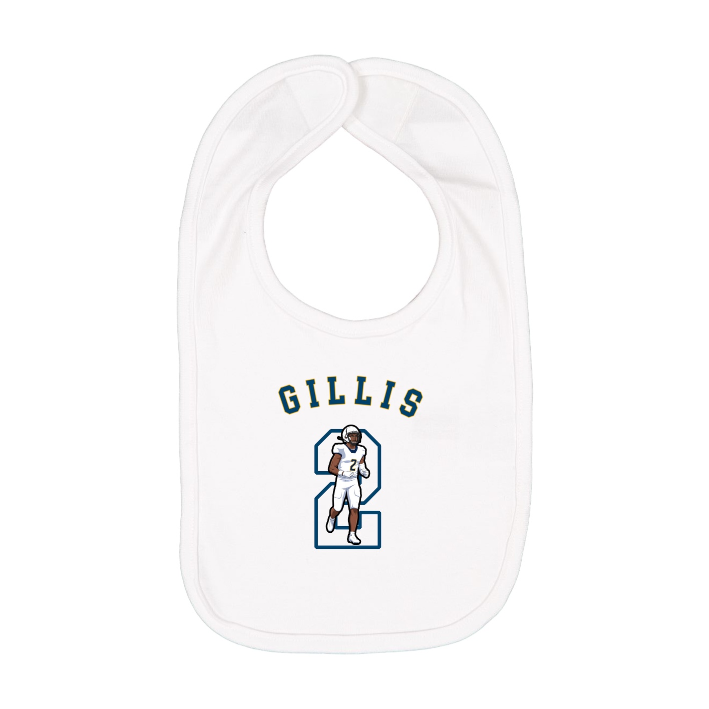 Infant Bib — Shirsey Arch in White