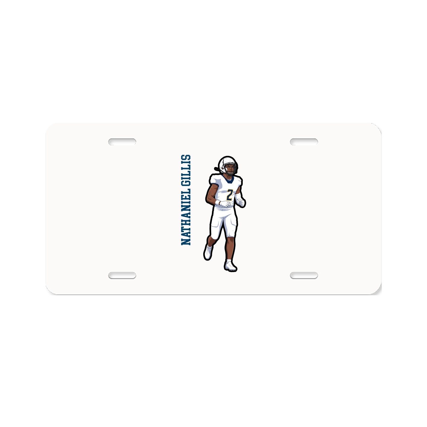 License Plate — Name Vertical in Classic