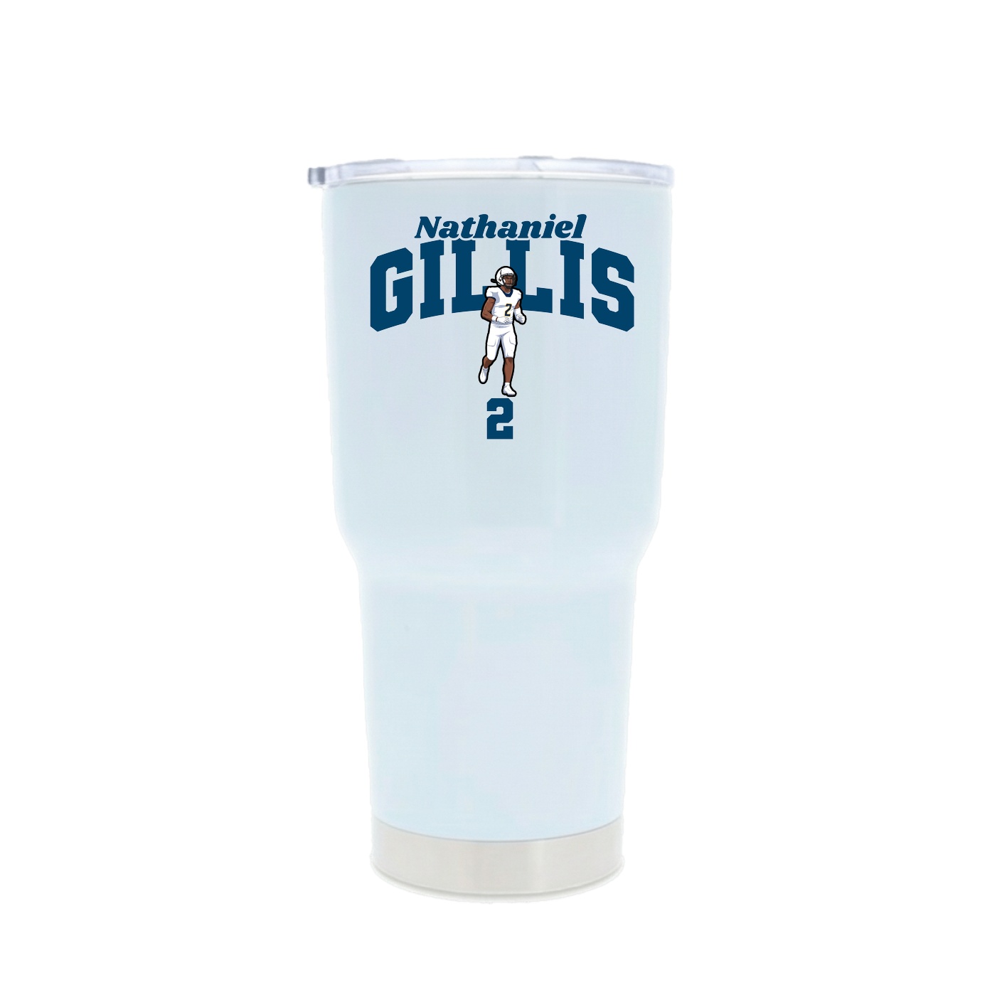 30oz Stainless Steel Tumbler — Signature Arch in White