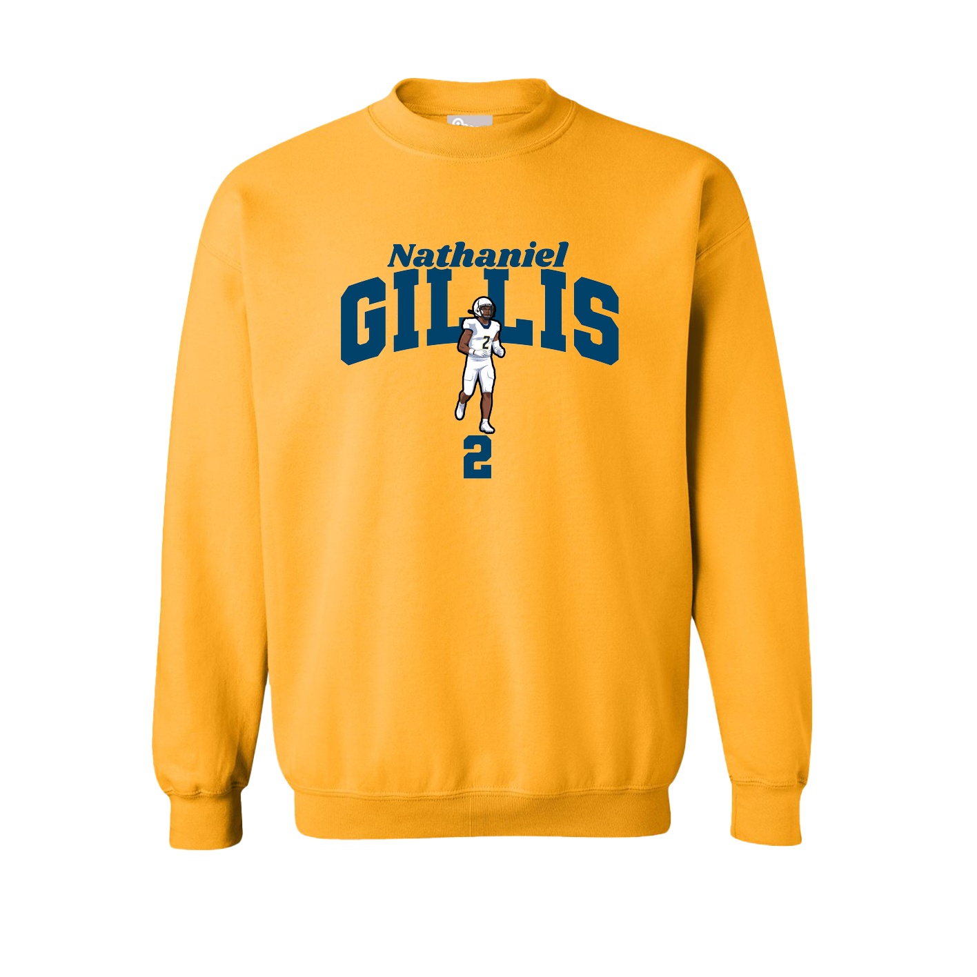 Fleece Crew — Signature Arch in Gold