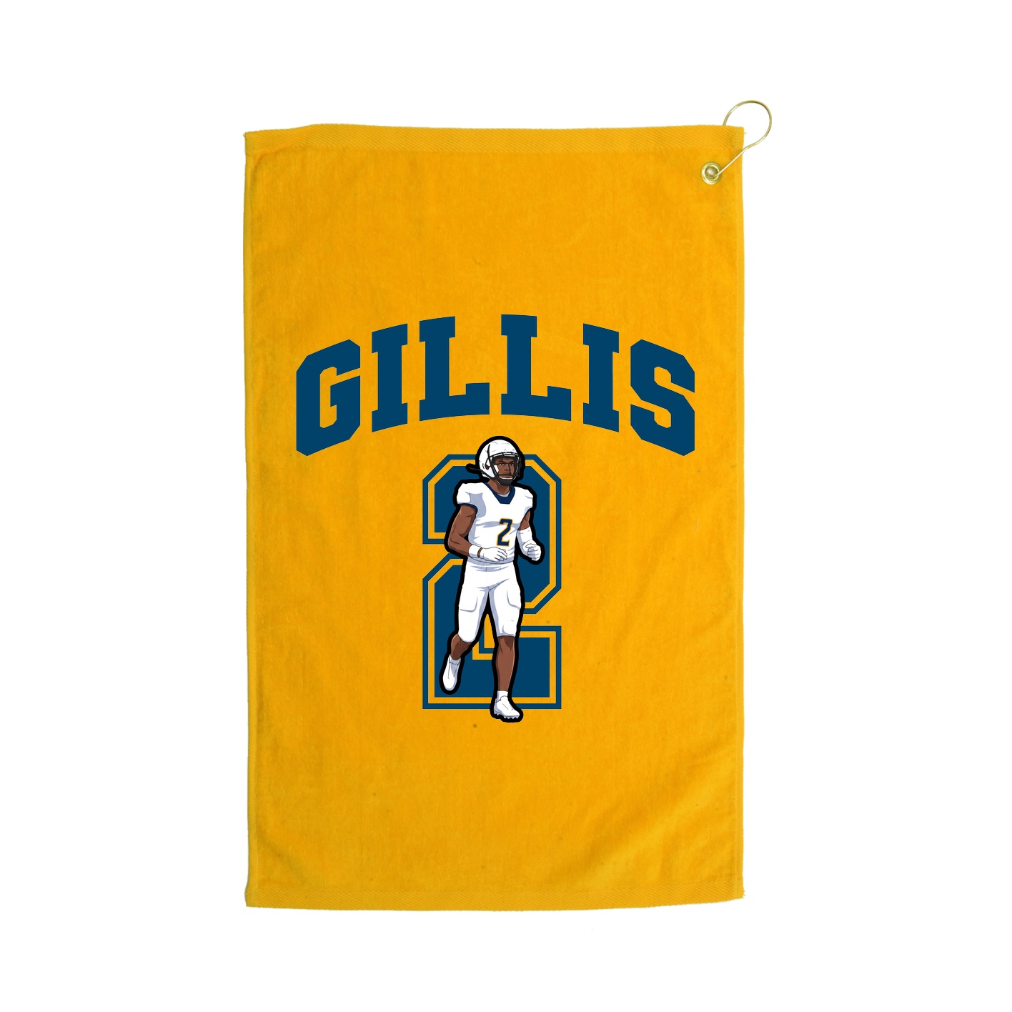 Golf Towel — Number in Gold