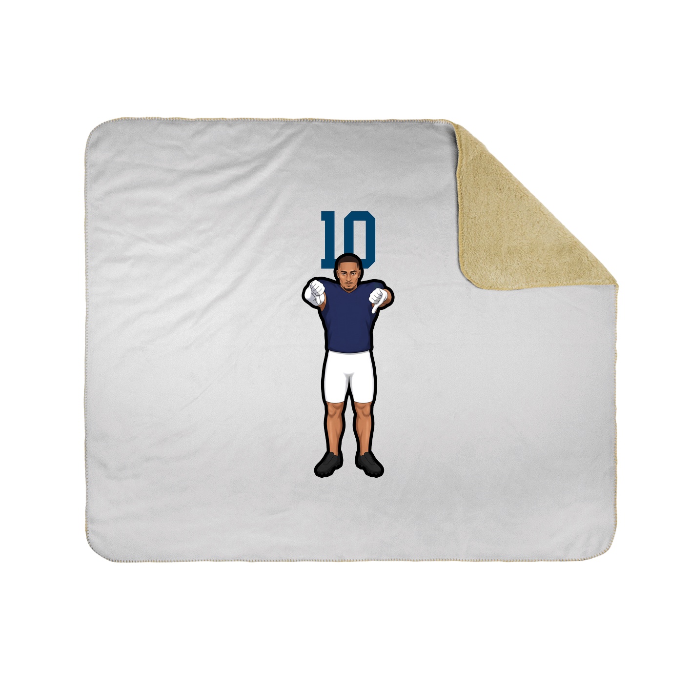 Throw Blanket — Number Top in White