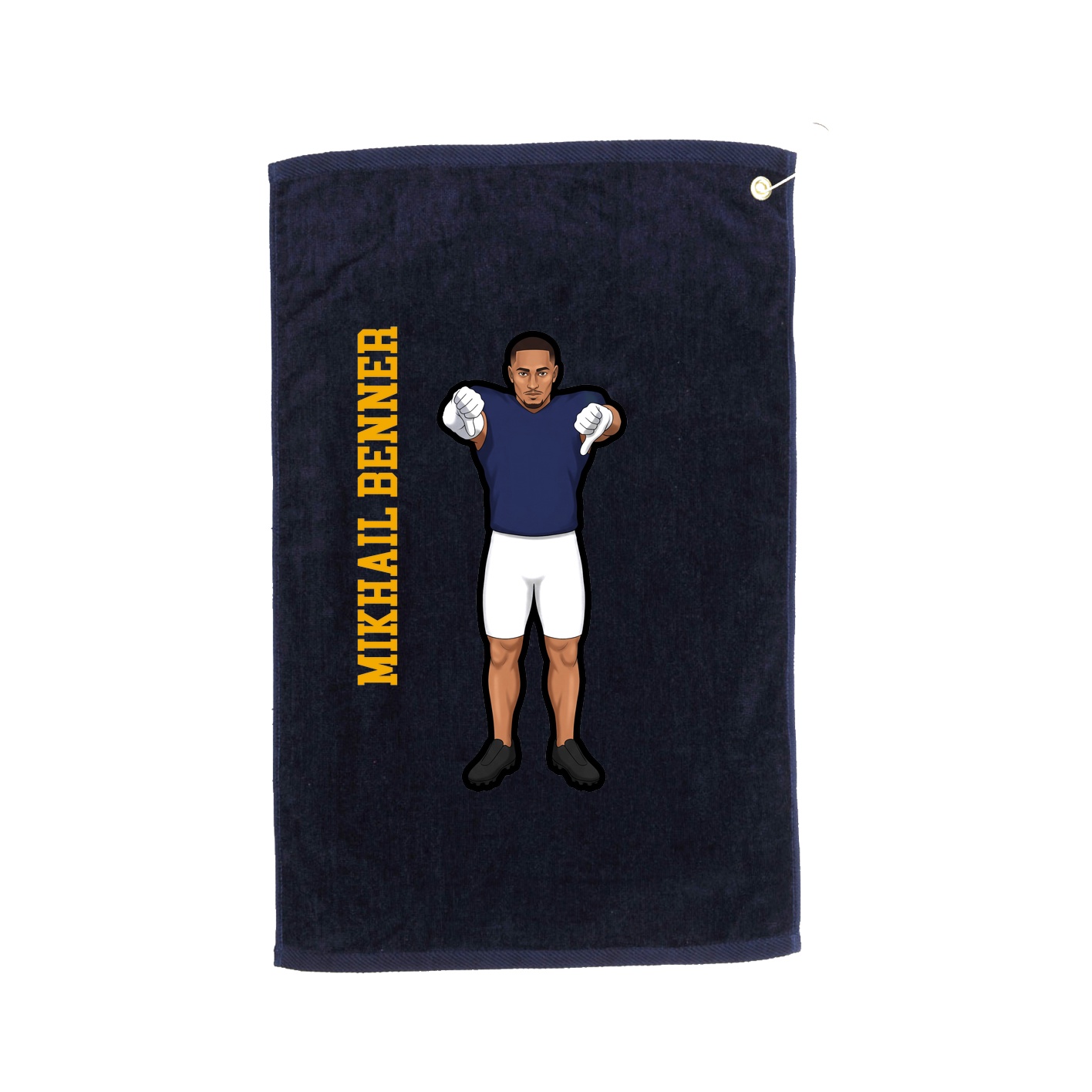 Golf Towel — Name Vertical in Navy