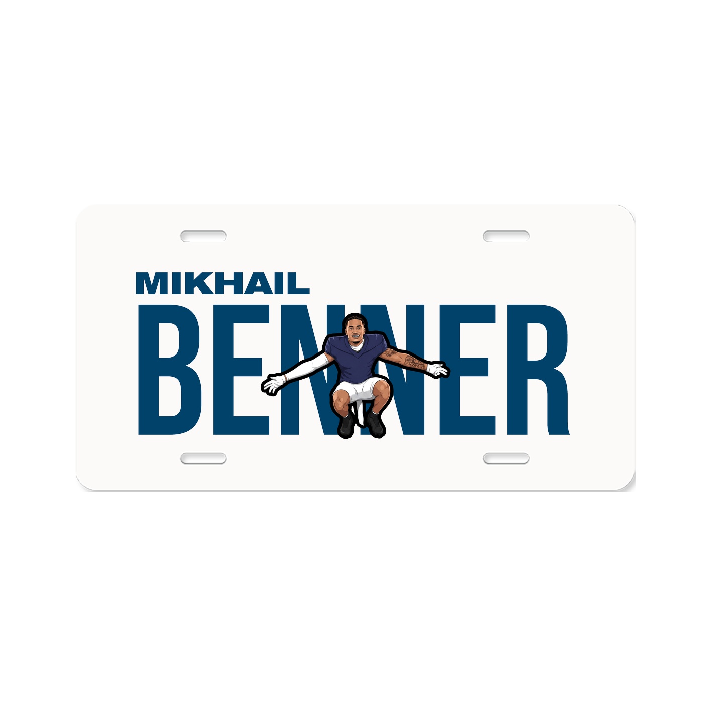 License Plate — Player Name in Classic