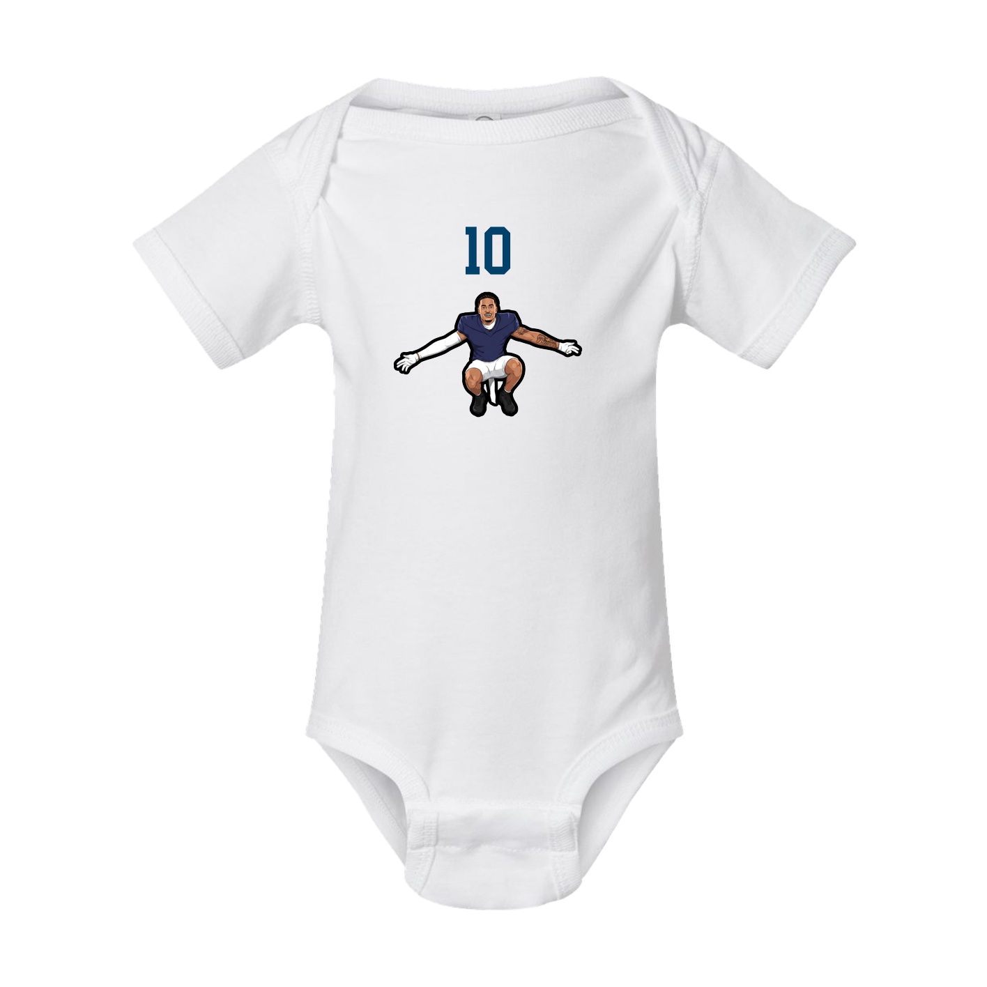 Baby Onesie — Number Top in White