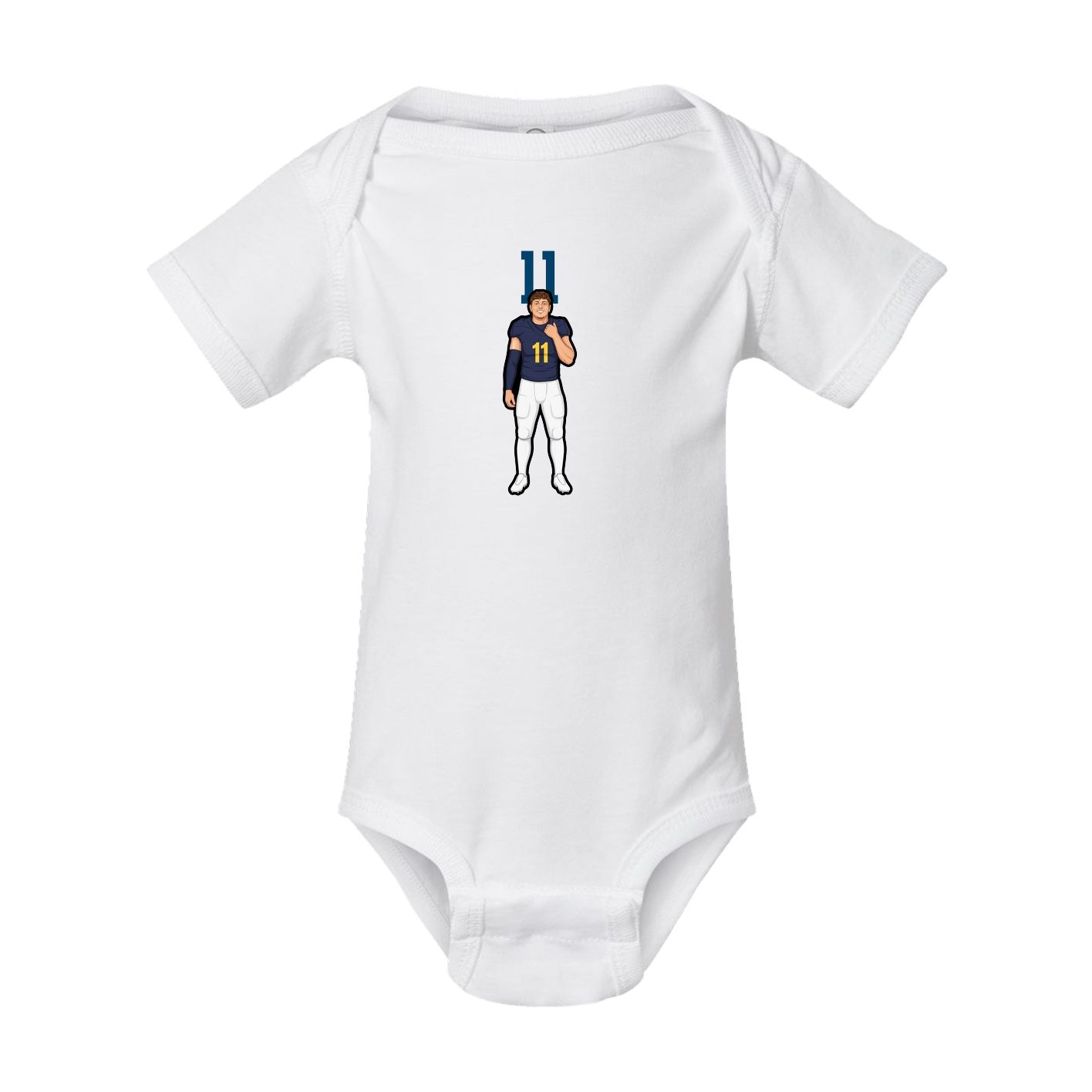 Baby Onesie — Number Top in White