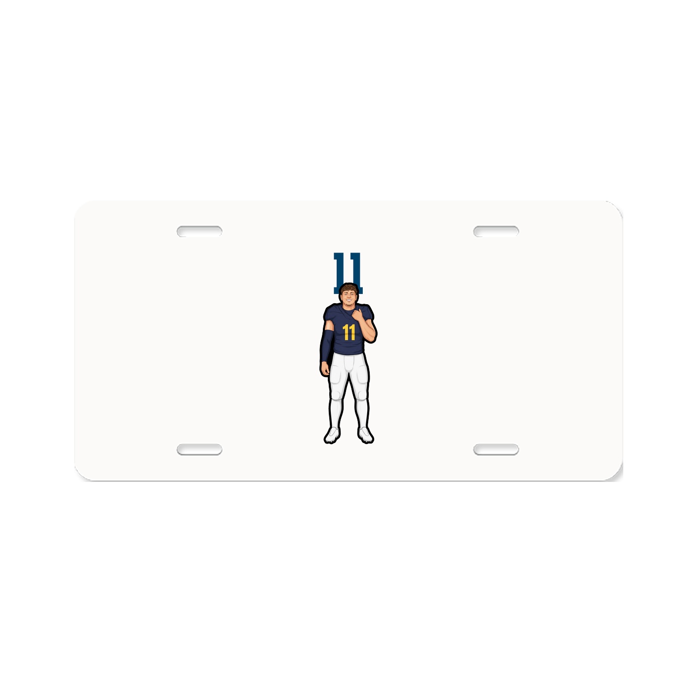 License Plate — Number Top in Classic