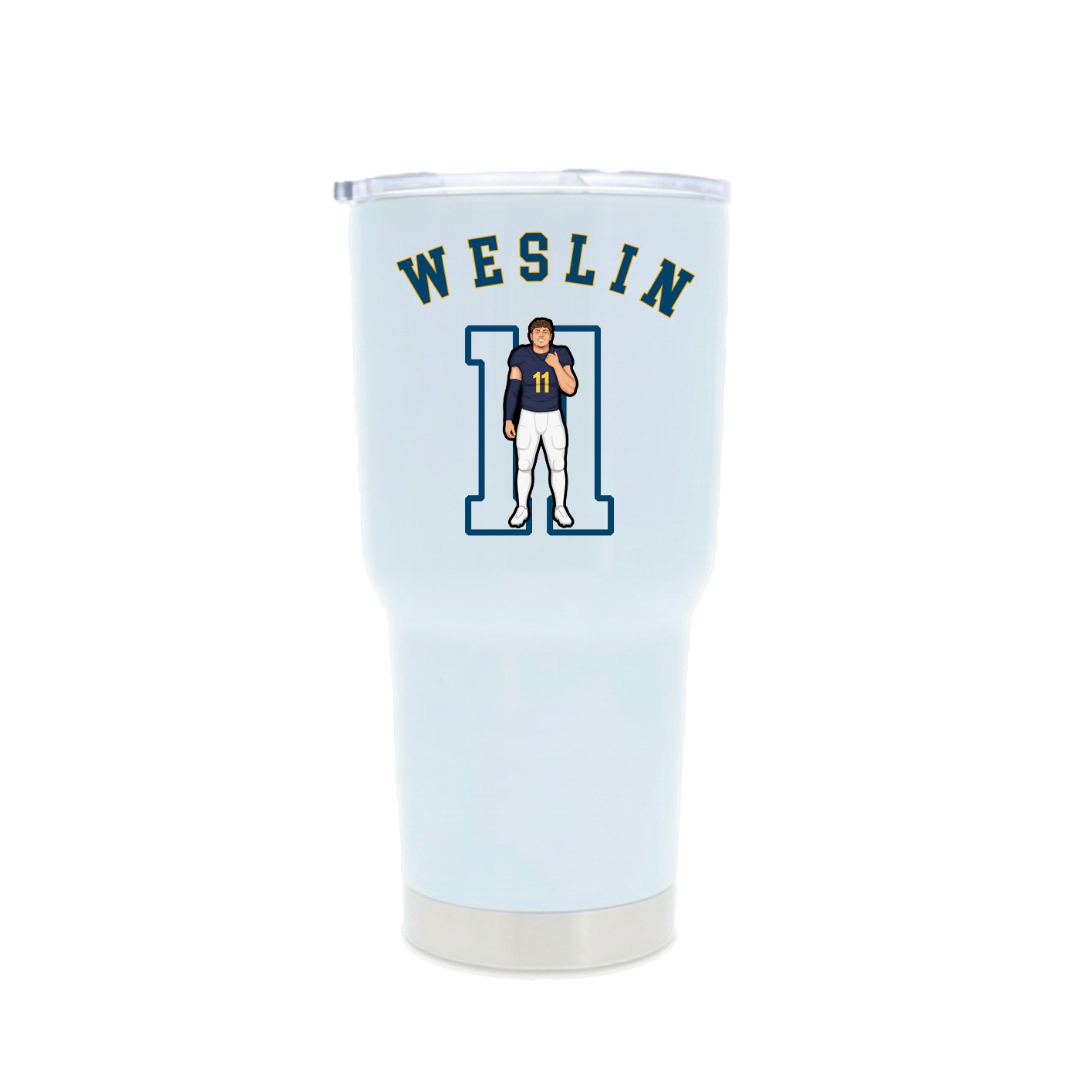 30oz Stainless Steel Tumbler — Shirsey Arch in White