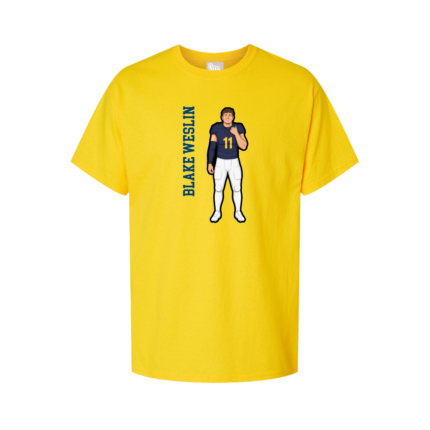 Tee — Name Vertical in Gold