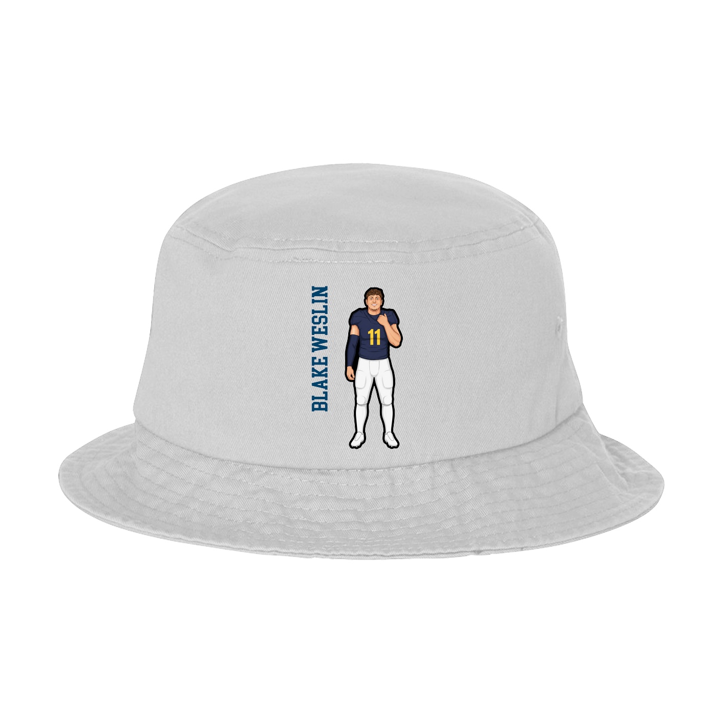 Bucket Cap — Name Vertical in White