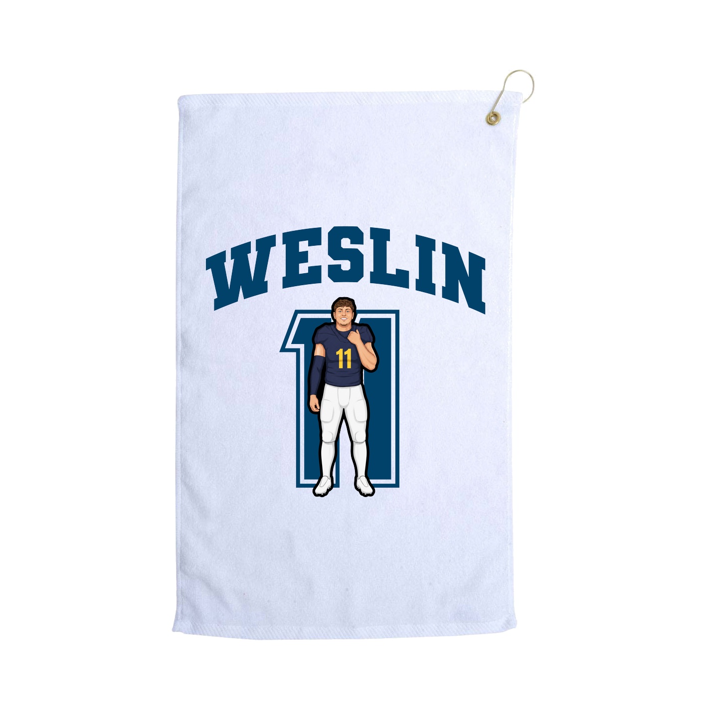Golf Towel — Number in White