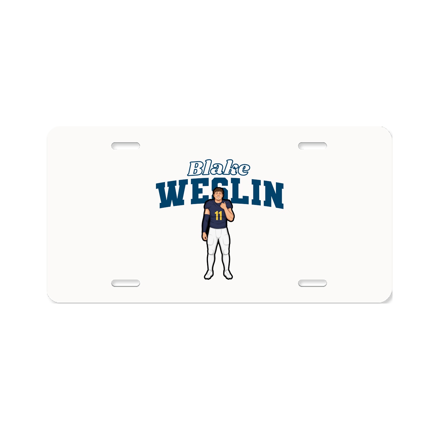 License Plate — Name Arch in Classic