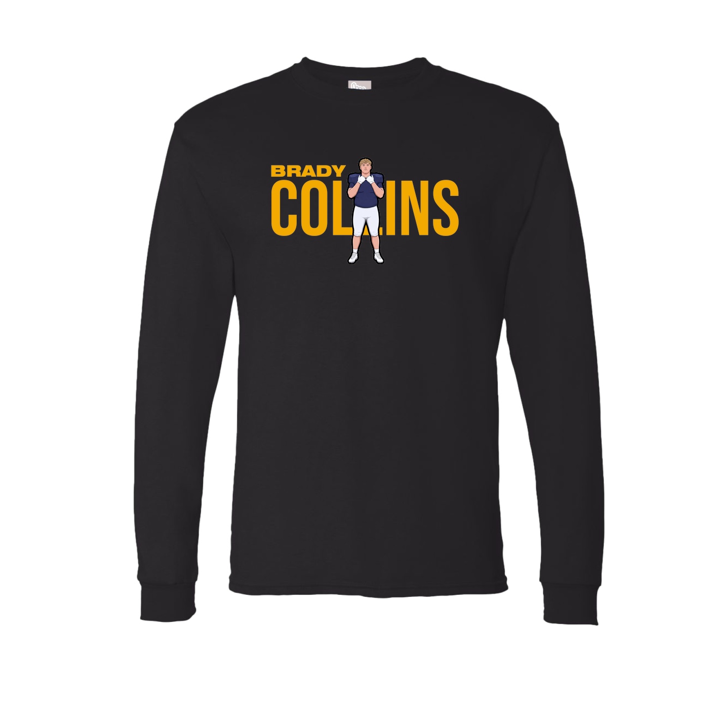 Long Sleeve Tee — Player Name in Black