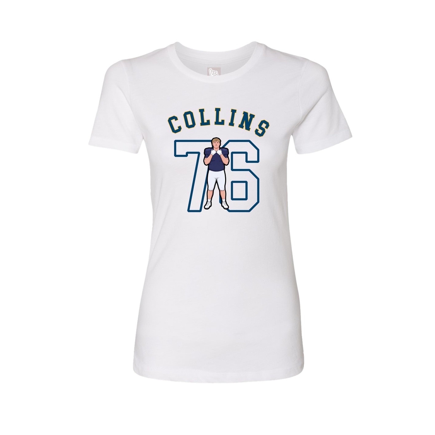 Fitted Women's Tee — Shirsey Arch in White