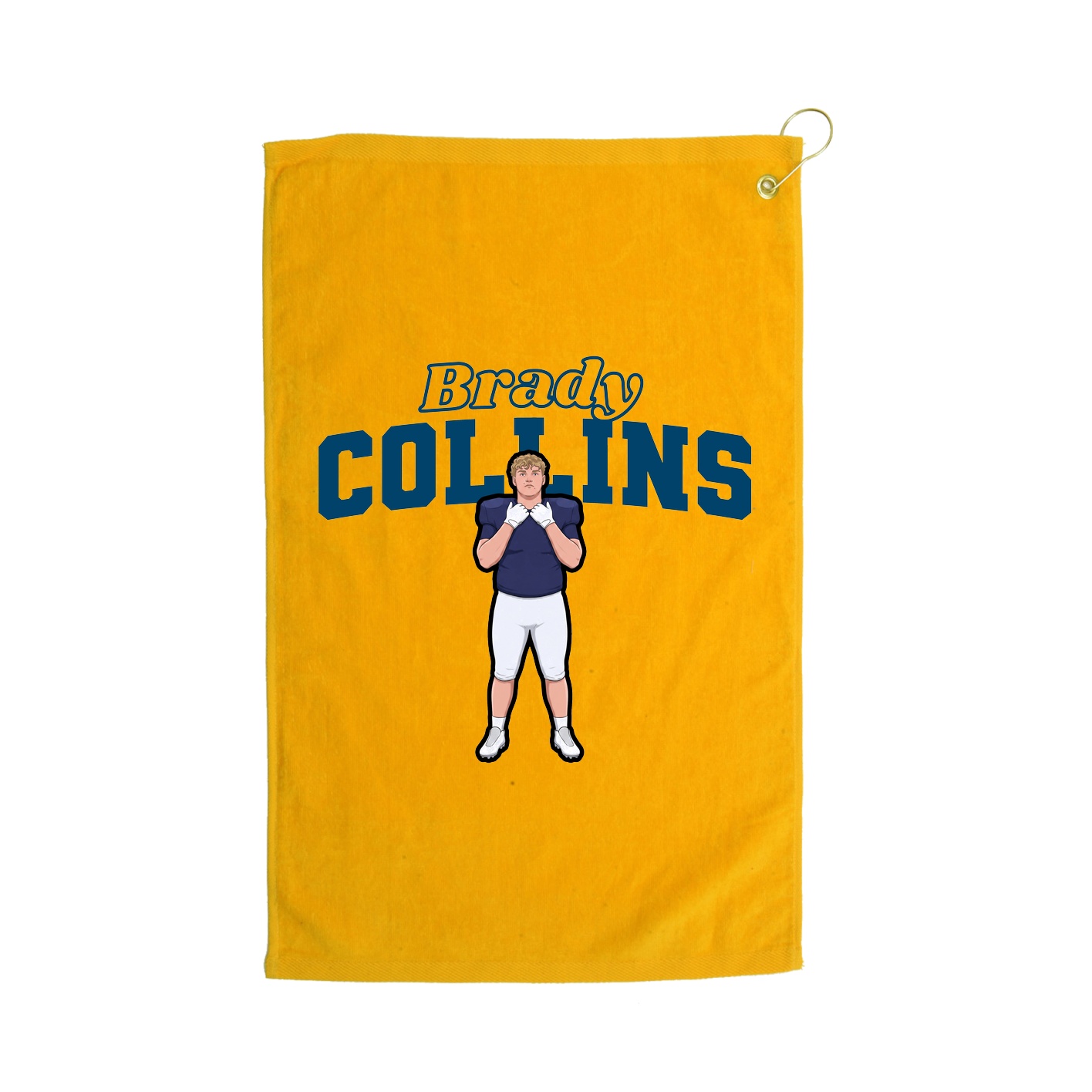 Golf Towel — Name Arch in Gold