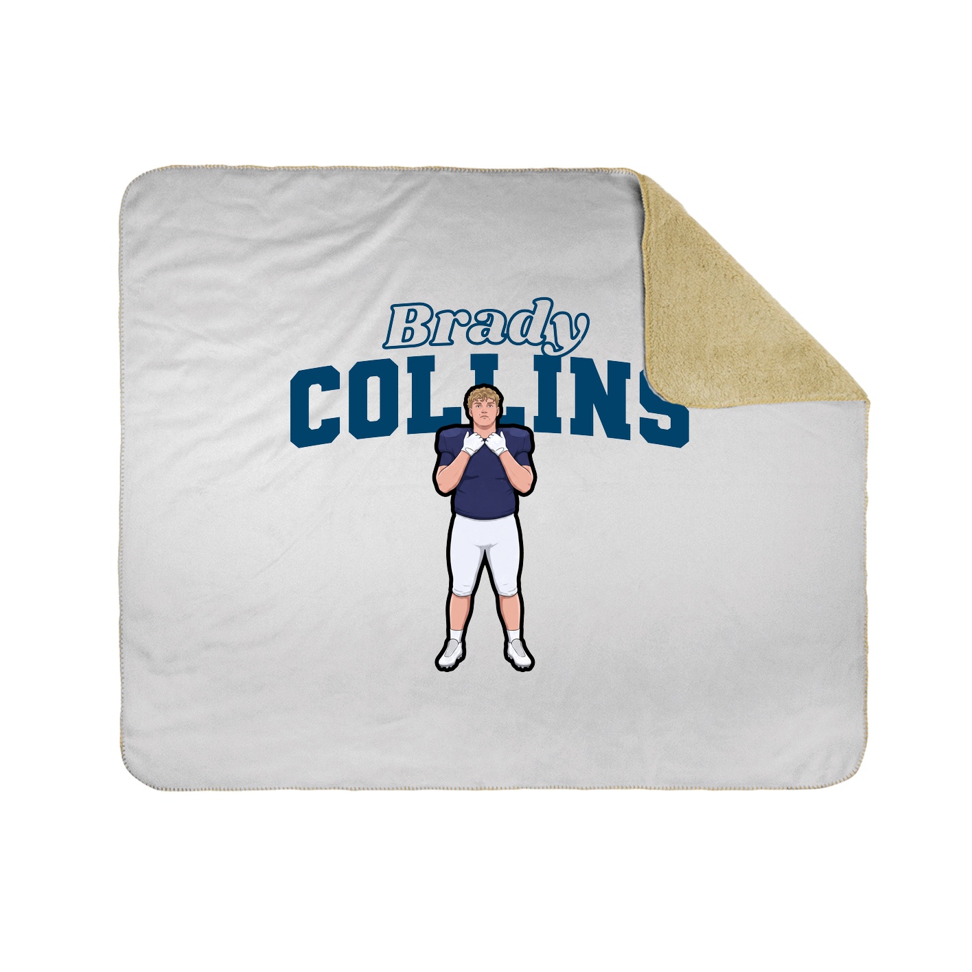 Throw Blanket — Name Arch in White