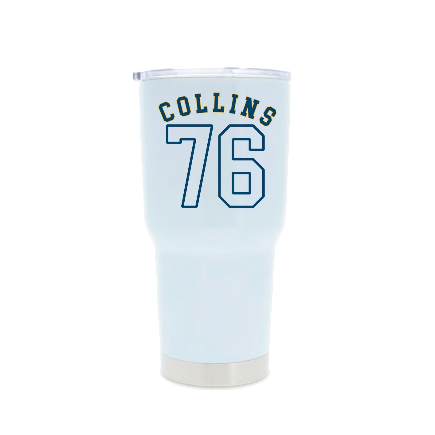 30oz Stainless Steel Tumbler — Shirsey Arch in White