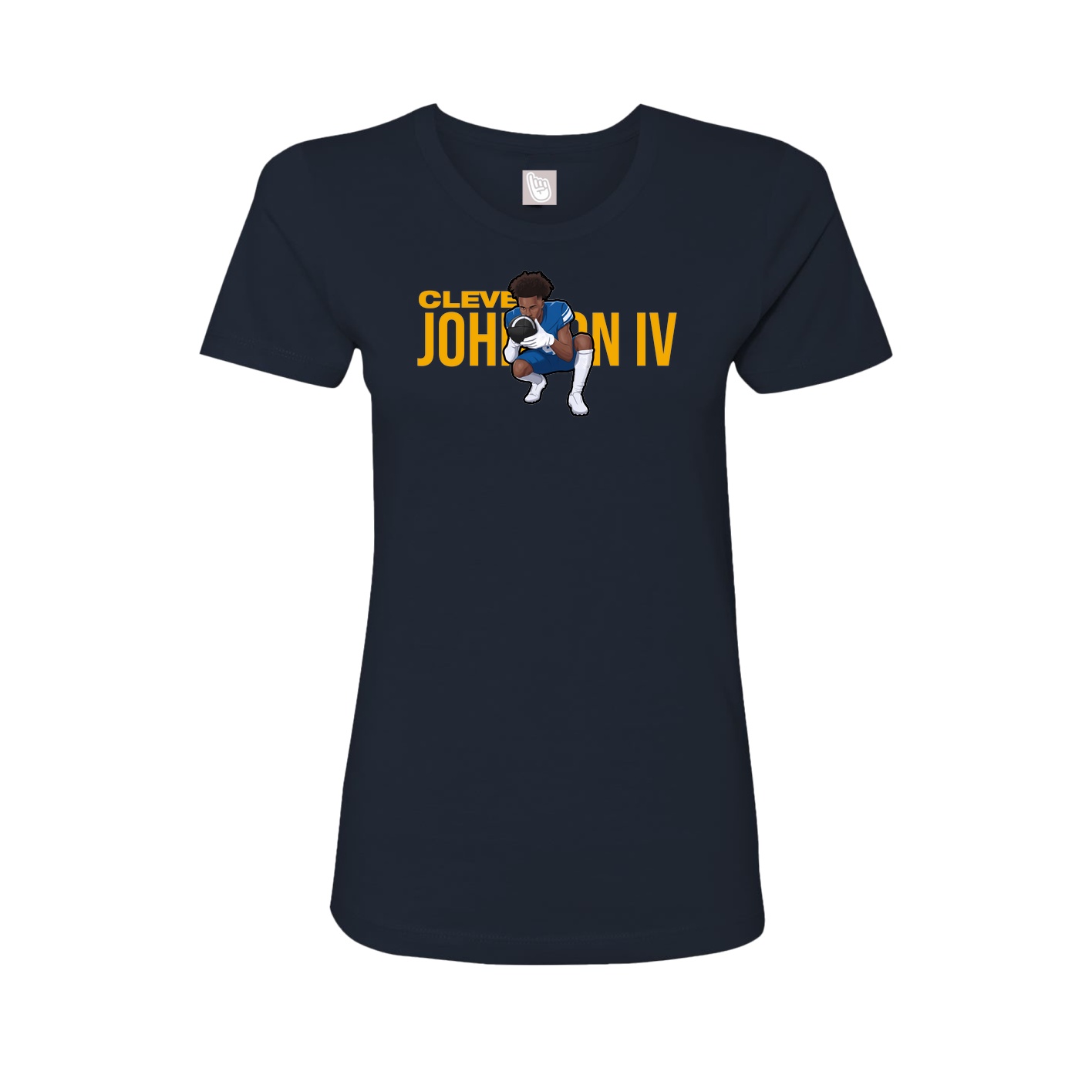 Fitted Women's Tee — Player Name in Navy