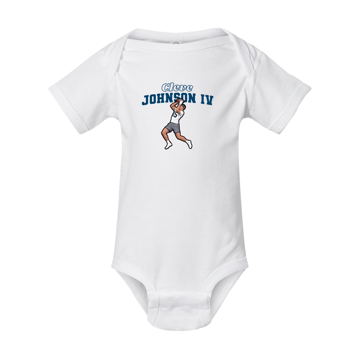 Baby Onesie — Name Arch in White