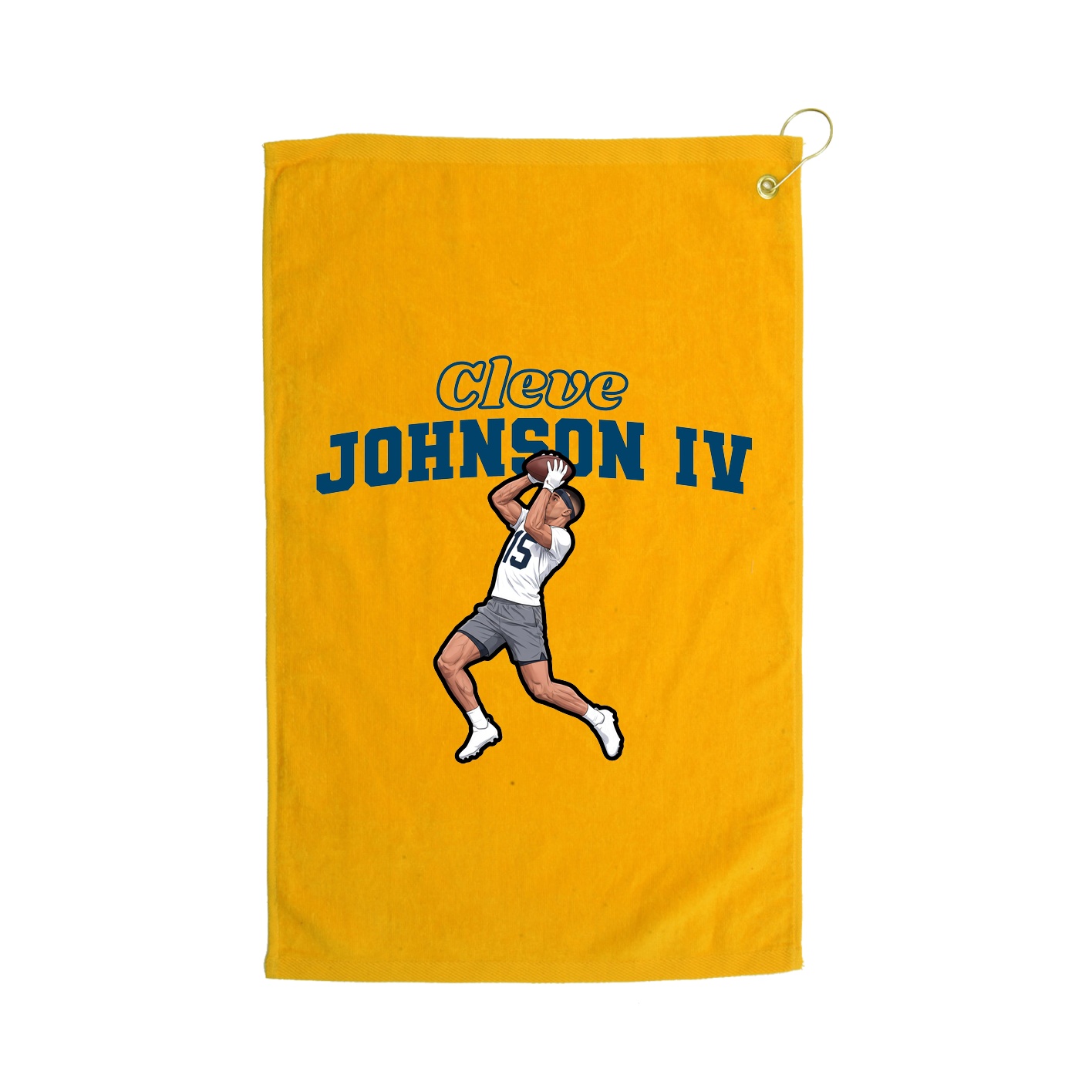 Golf Towel — Name Arch in Gold