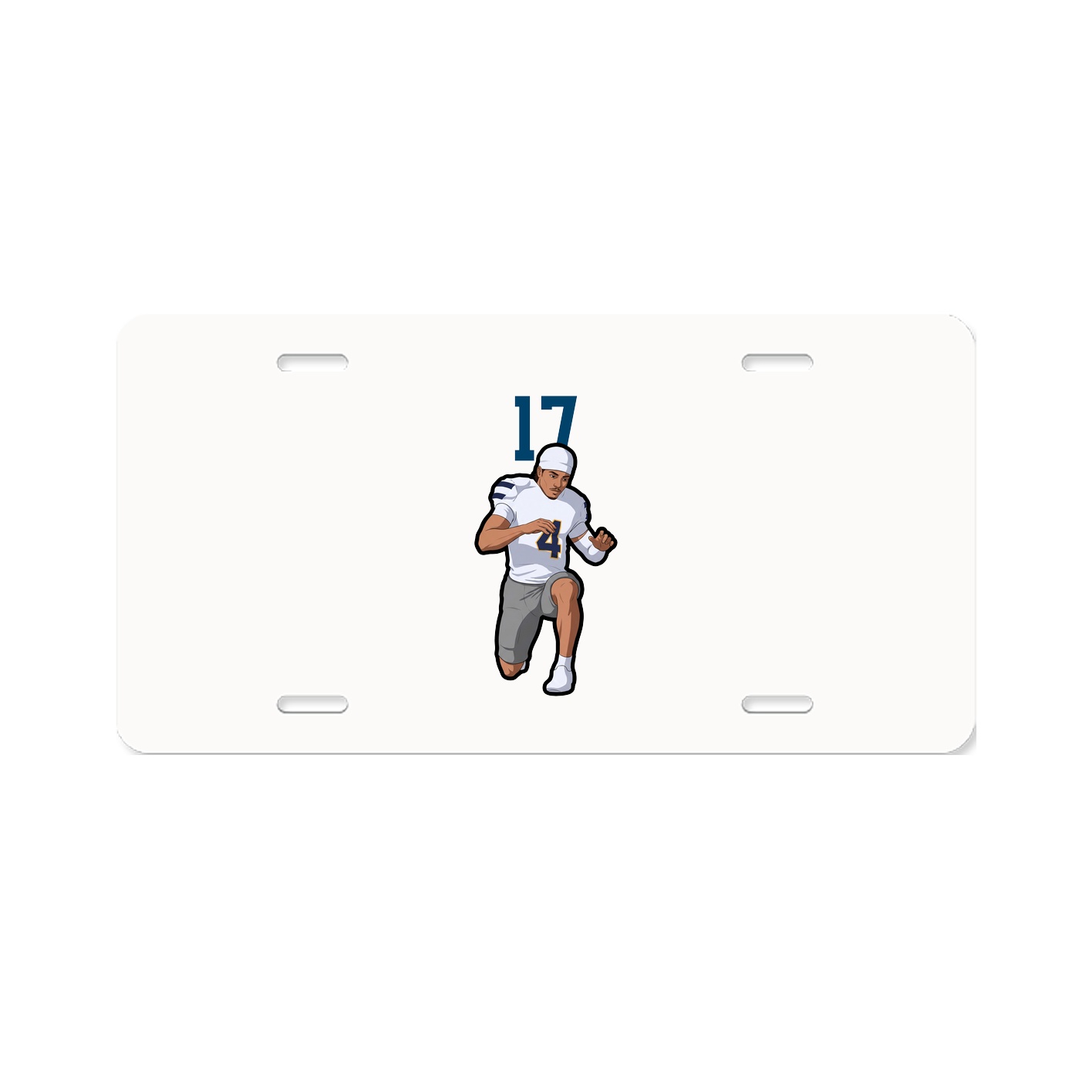 License Plate — Number Top in Classic