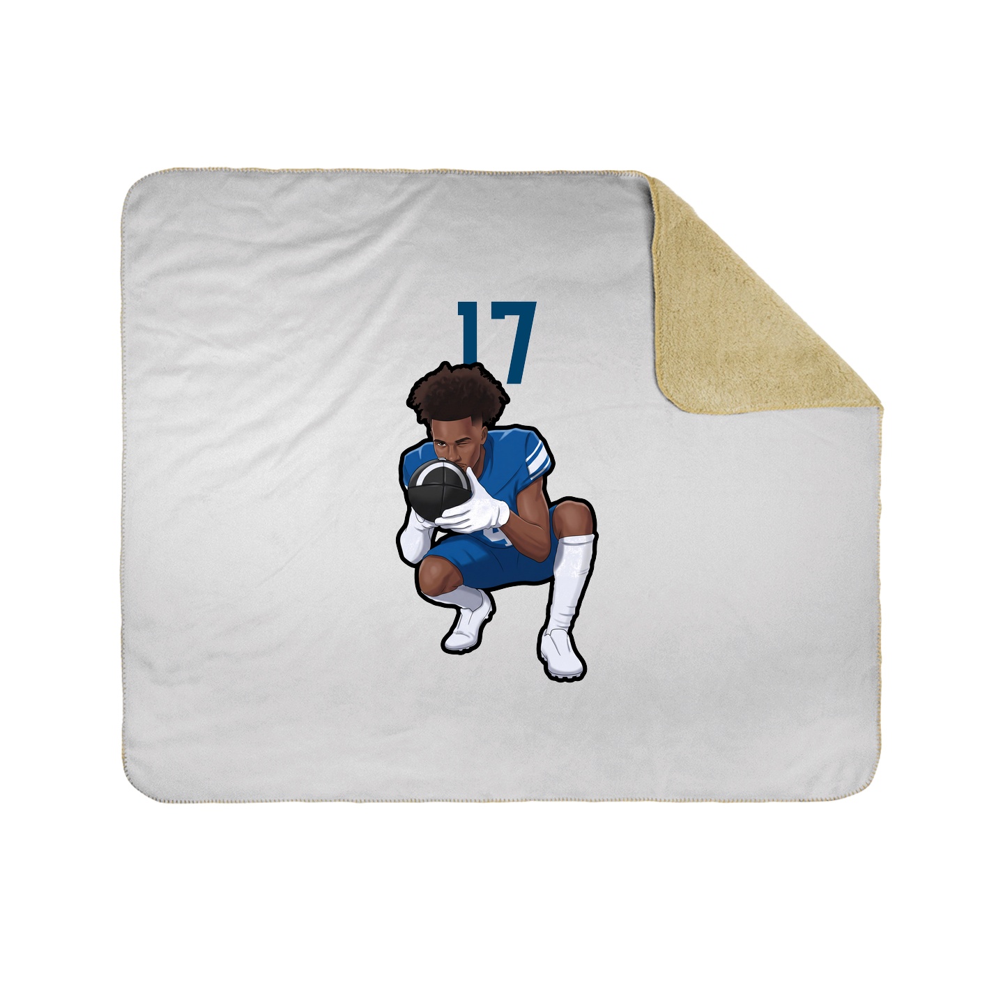 Throw Blanket — Number Top in White