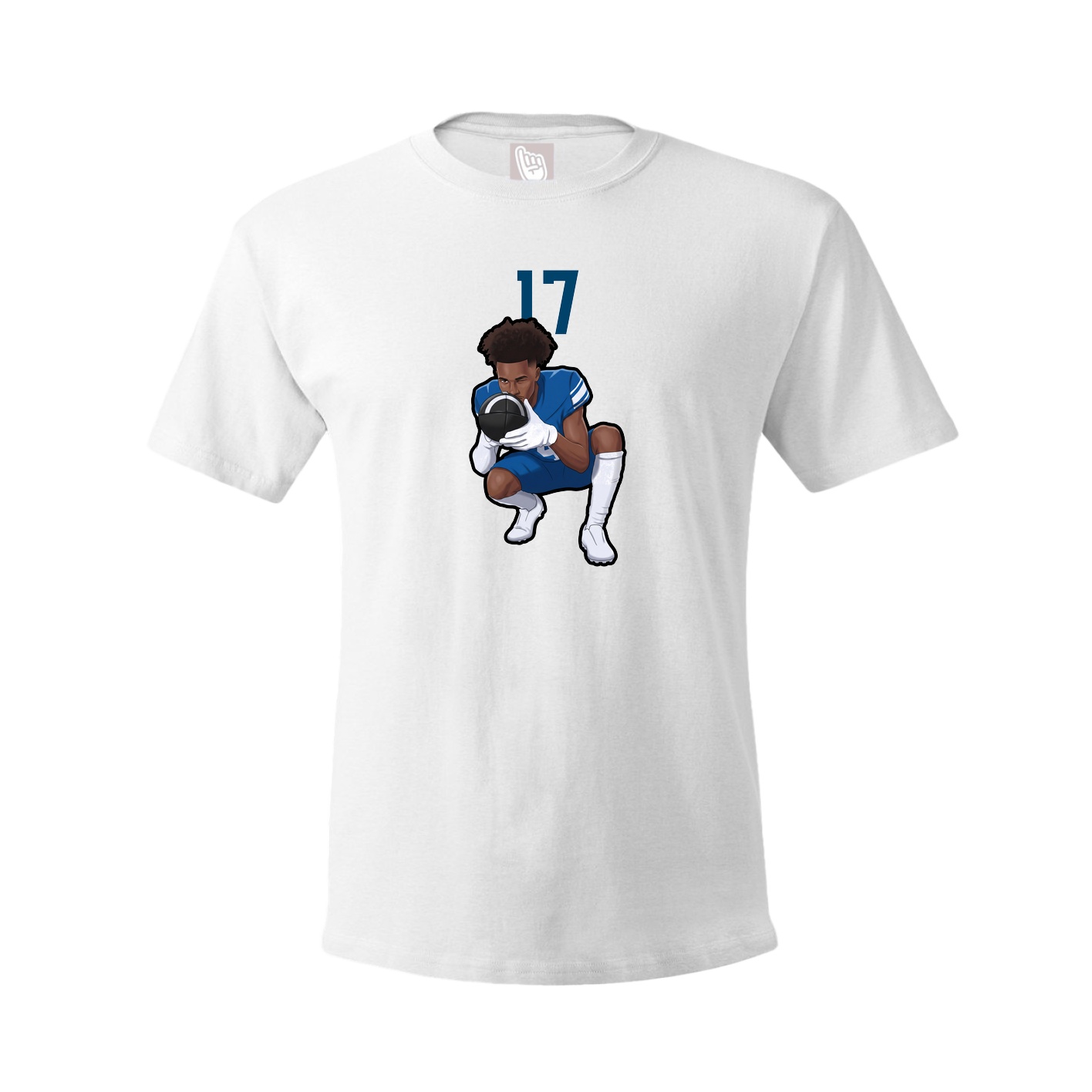 Youth Tee — Number Top in White