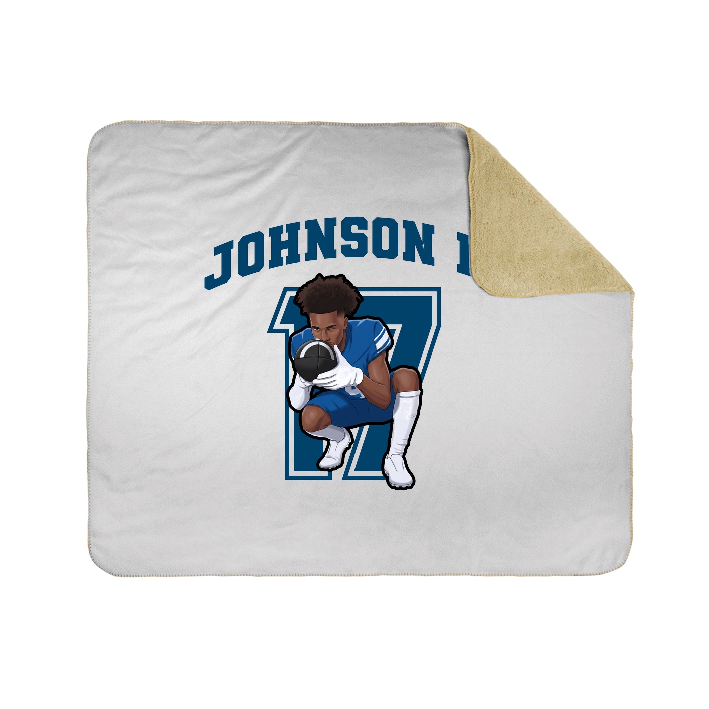Throw Blanket — Number in White