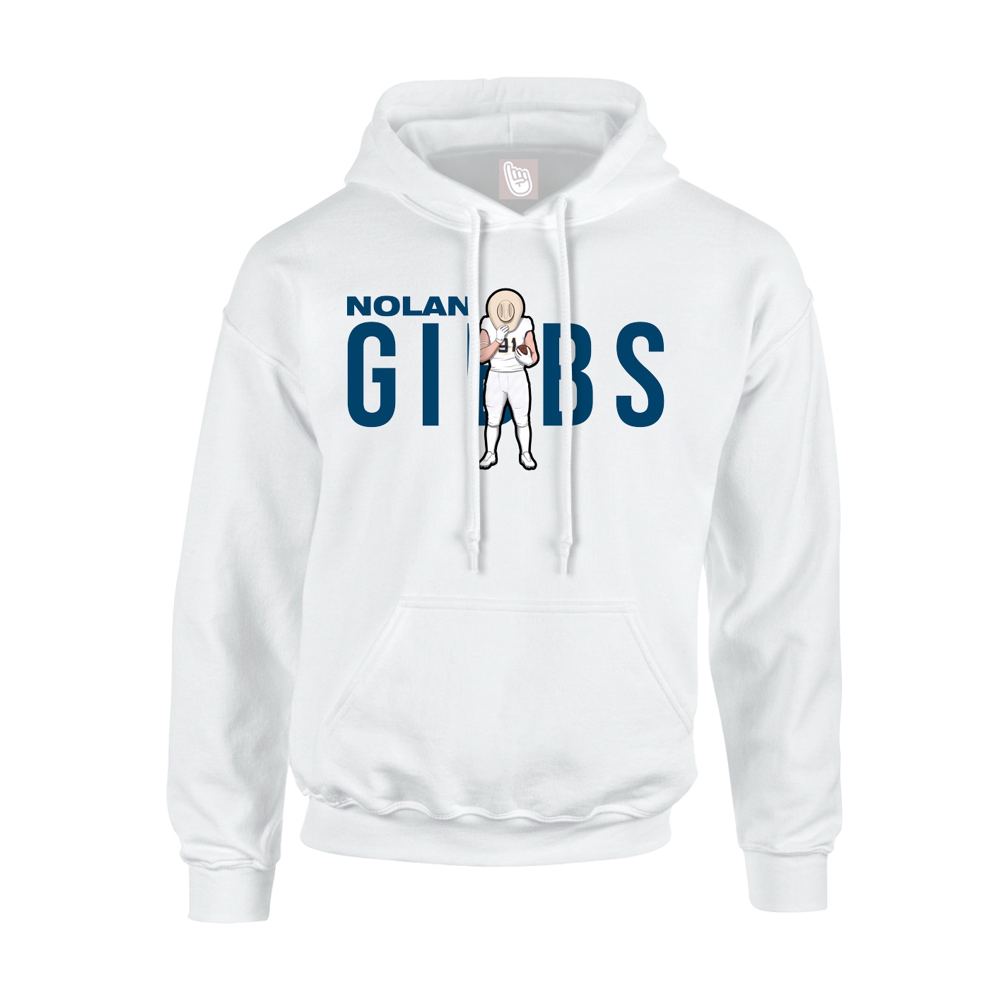 Youth Hoodie — Player Name in White