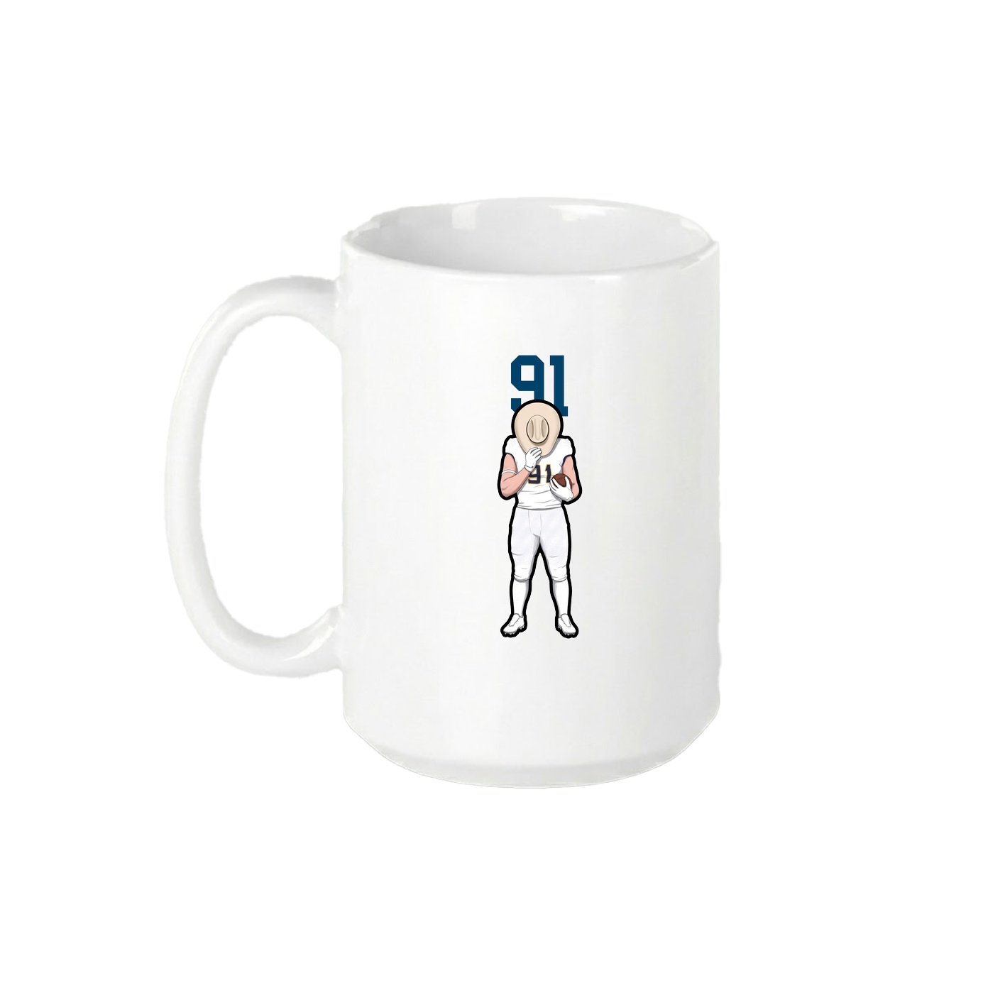 15oz Coffee Mug — Number Top in White