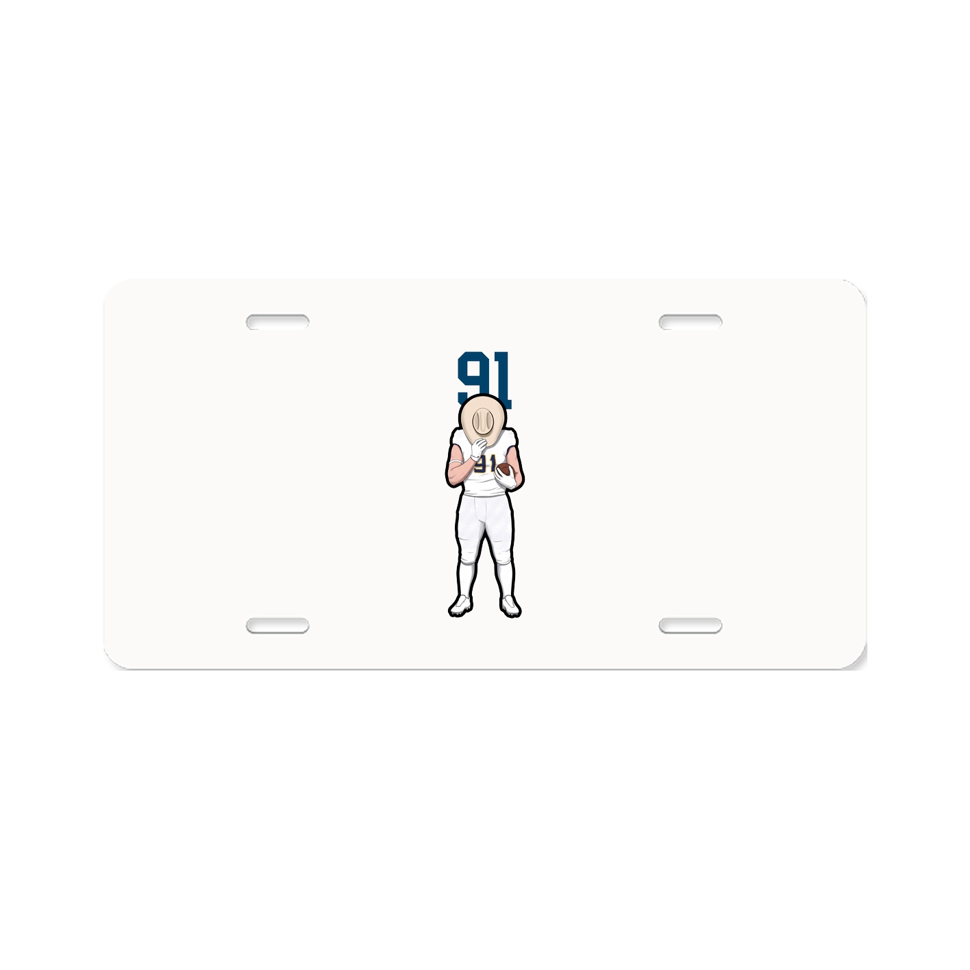 License Plate — Number Top in Classic