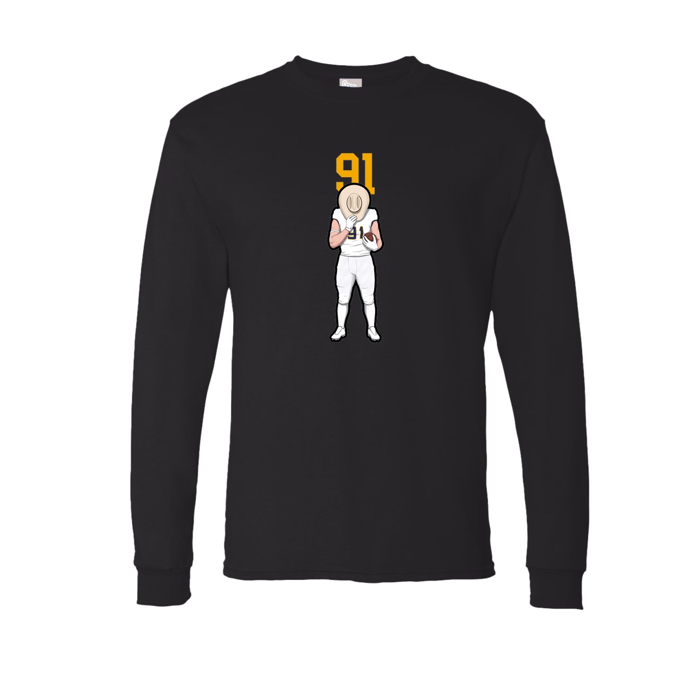 Long Sleeve Tee — Number Top in Black