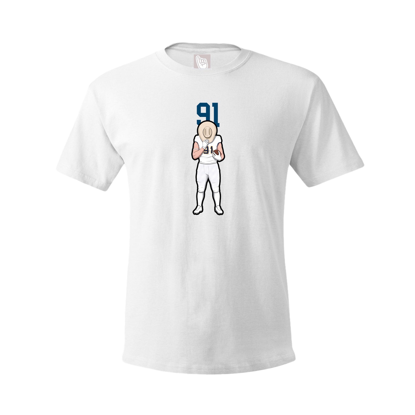 Youth Tee — Number Top in White