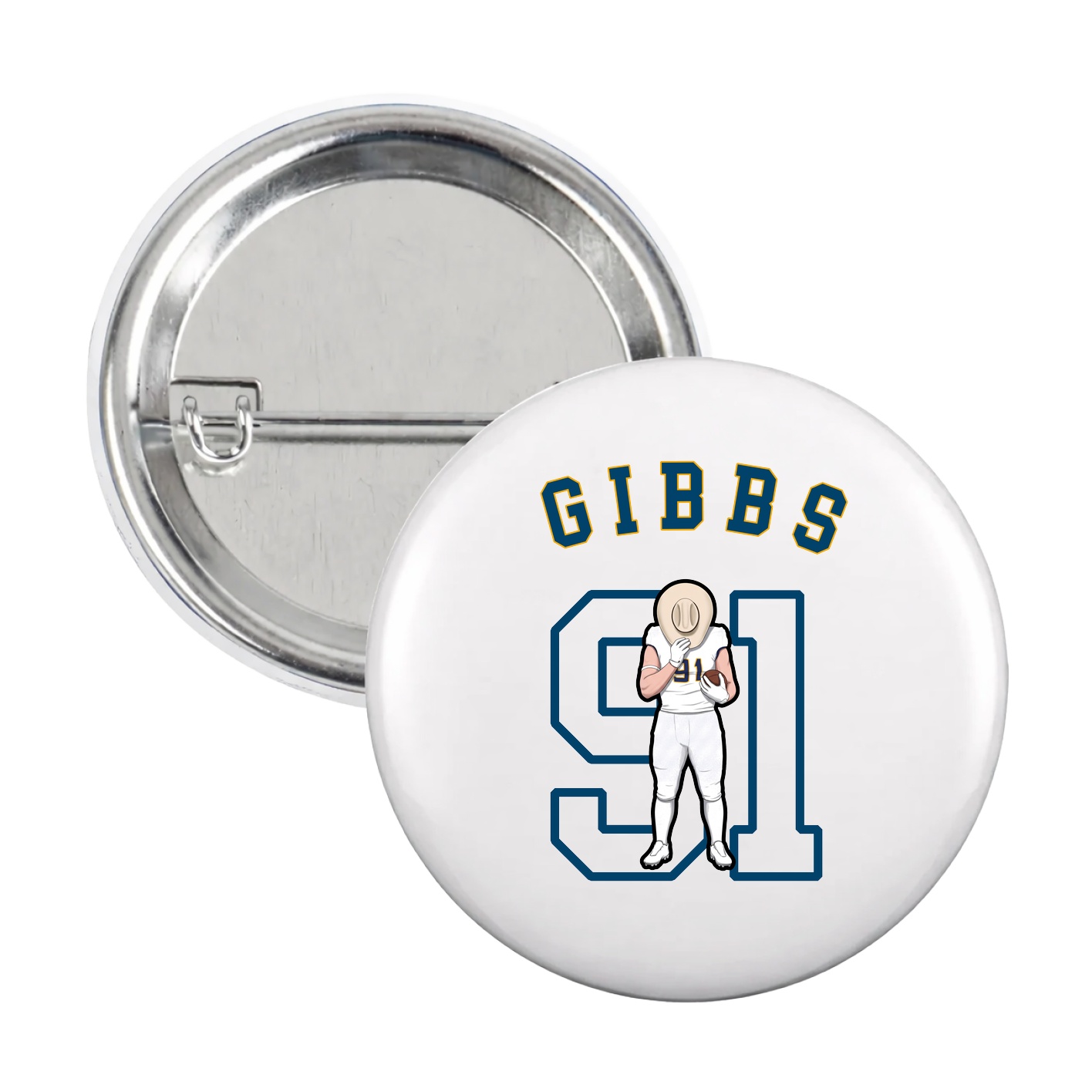 Game Day Button — Shirsey Arch in White