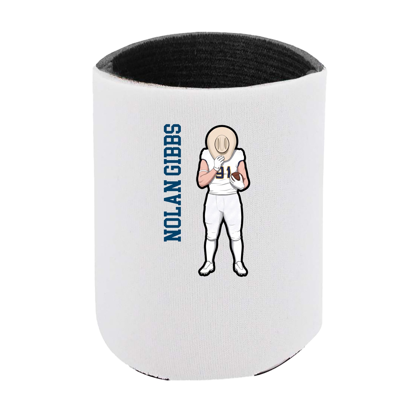 Can Holder — Name Vertical in White
