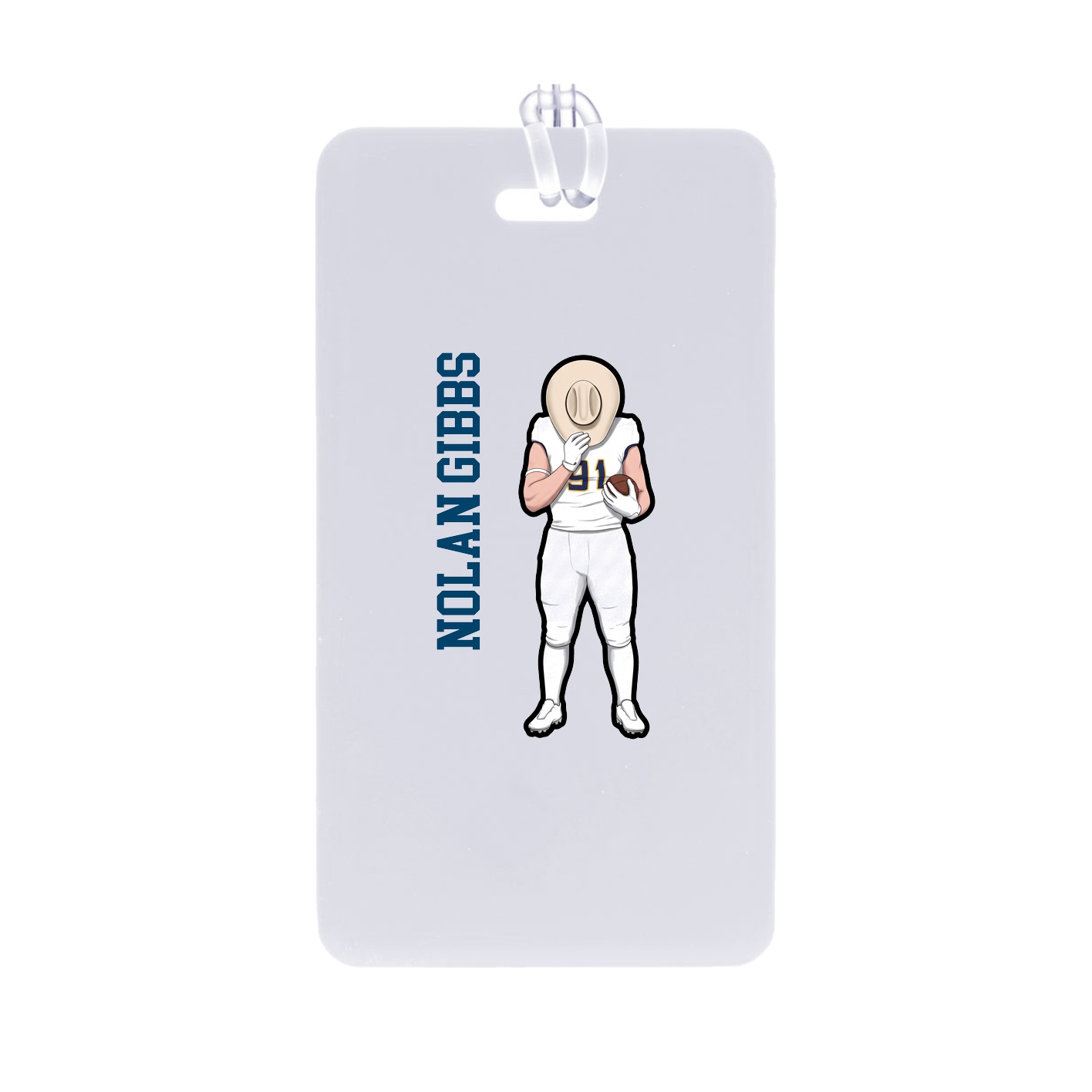 Bag Tag — Name Vertical in Classic