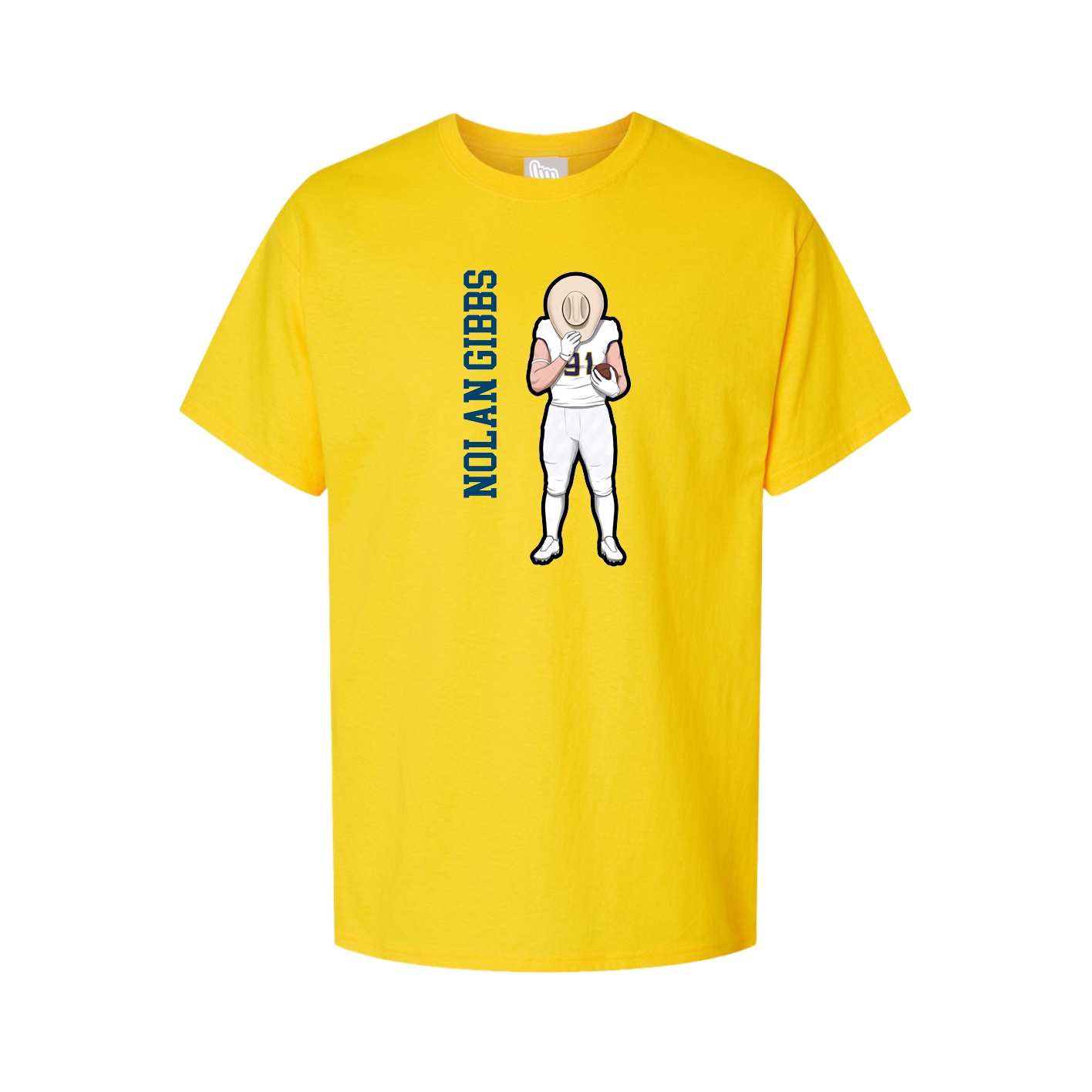 Tee — Name Vertical in Gold