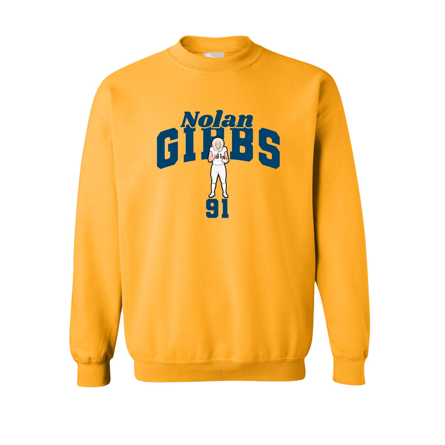 Fleece Crew — Signature Arch in Gold