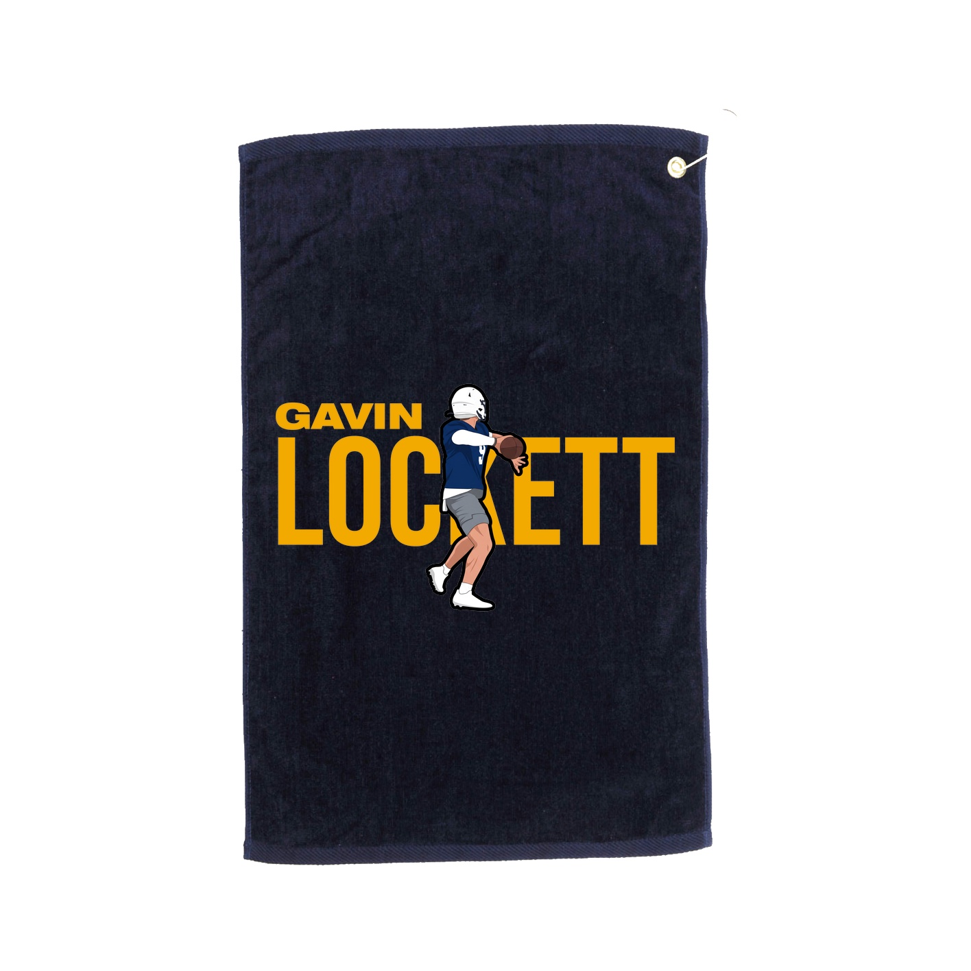 Golf Towel — Player Name in Navy