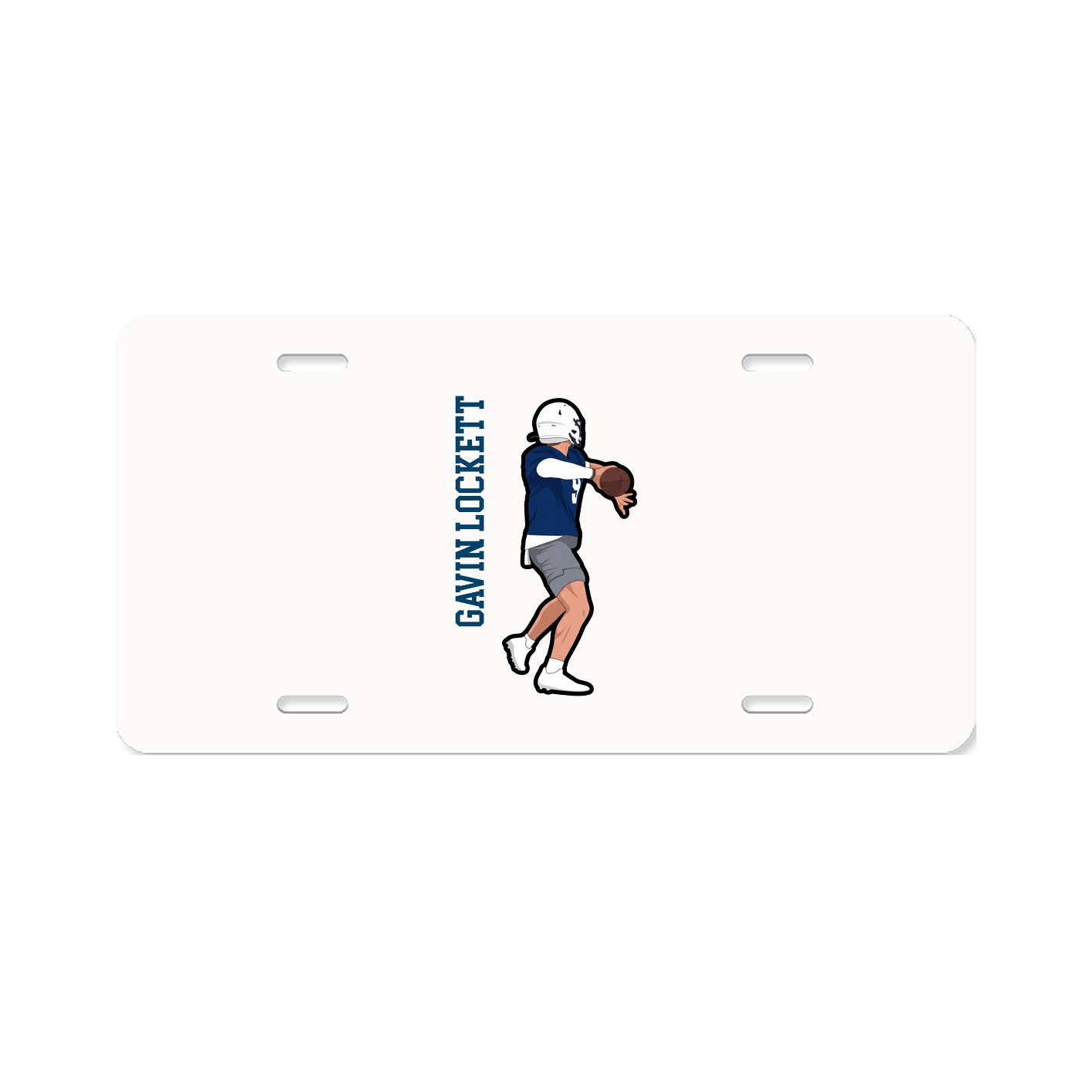 License Plate — Name Vertical in Classic