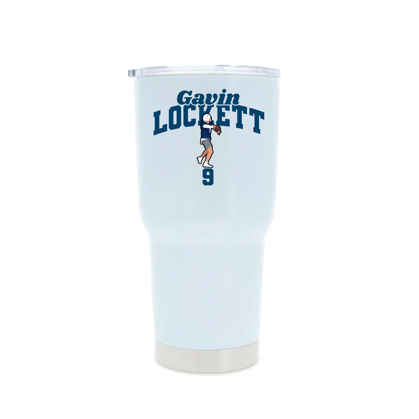 30oz Stainless Steel Tumbler — Signature Arch in White
