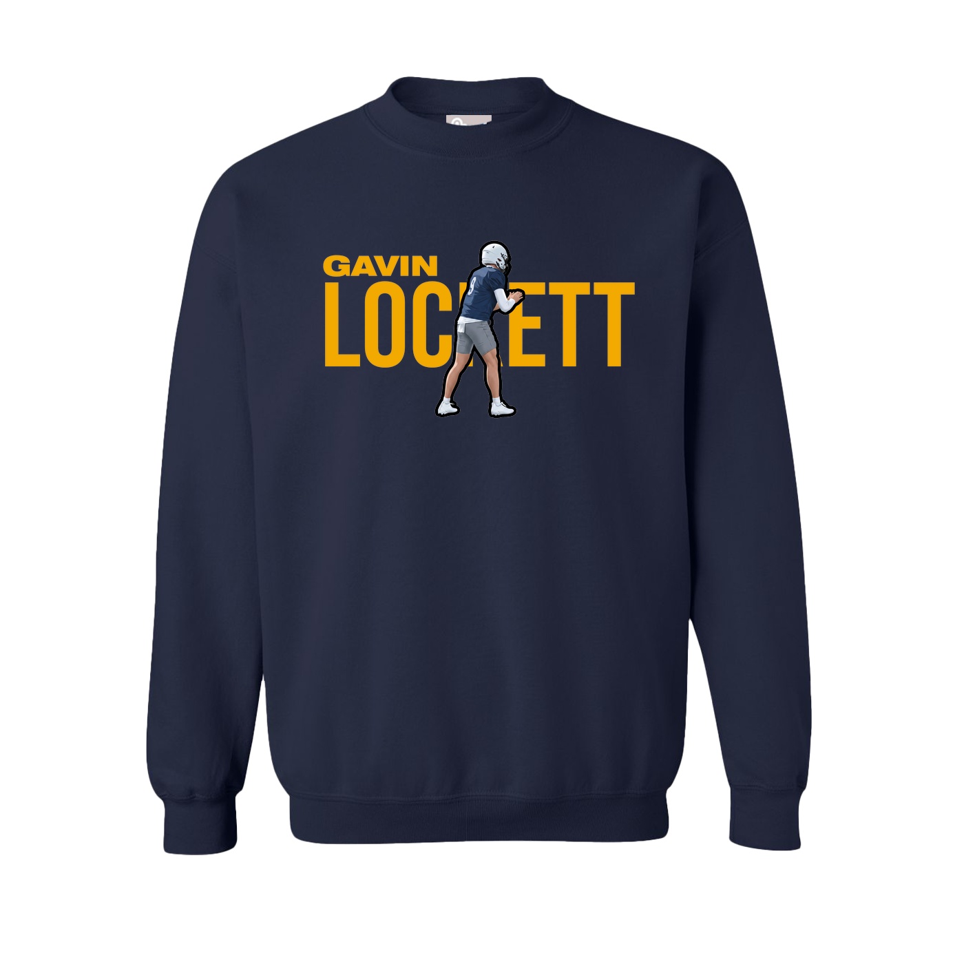 Fleece Crew — Player Name in Navy