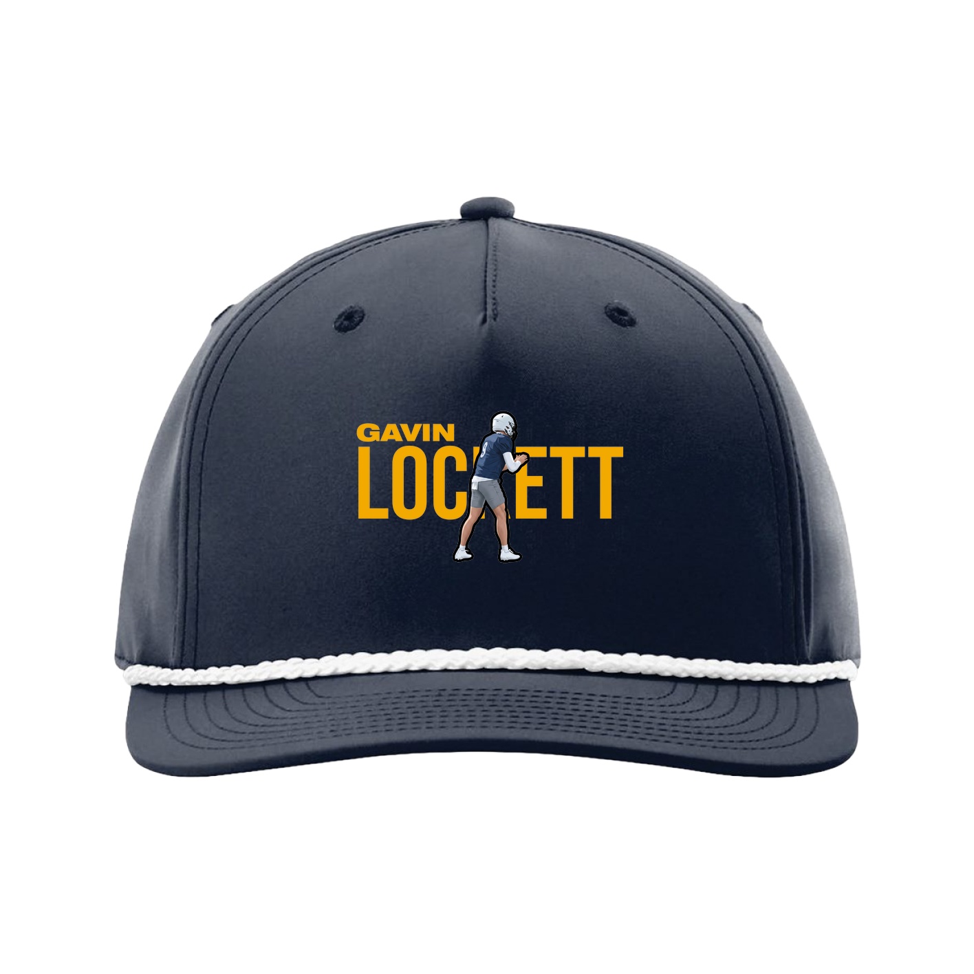 Five-Panel Classic Rope Cap — Player Name in Navy