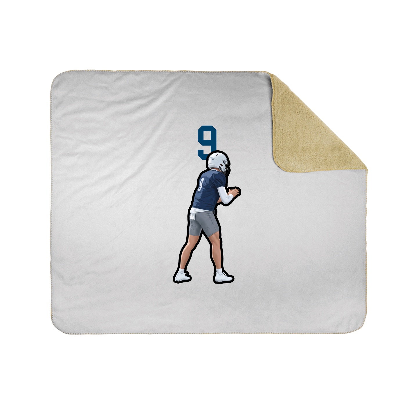 Throw Blanket — Number Top in White